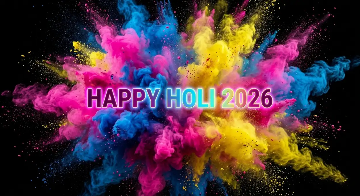 Free Download Happy Holi Wishes 2026 Name Art - High Quality Happy Holi Wishes 2026 Image
