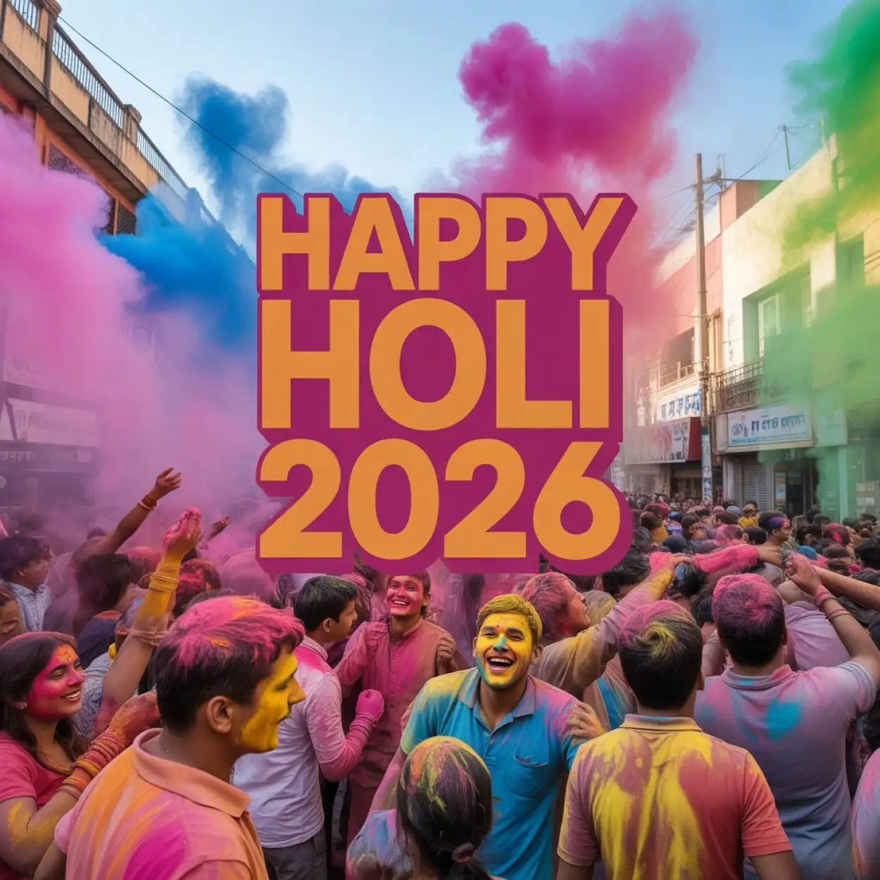 Free Download Happy Holi Wishes 2026 New Message - High Quality Happy Holi Wishes 2026 Image