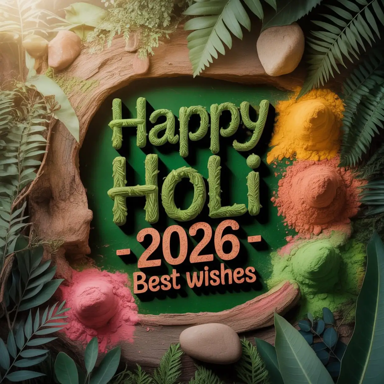Free Download Happy Holi Wishes 2026 Photo Frame - High Quality Happy Holi Wishes 2026 Image