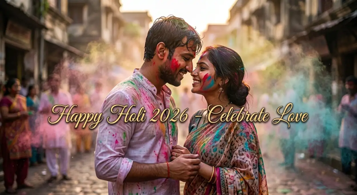 Free Download Happy Holi Wishes 2026 Romantic Message - High Quality Happy Holi Wishes 2026 Image