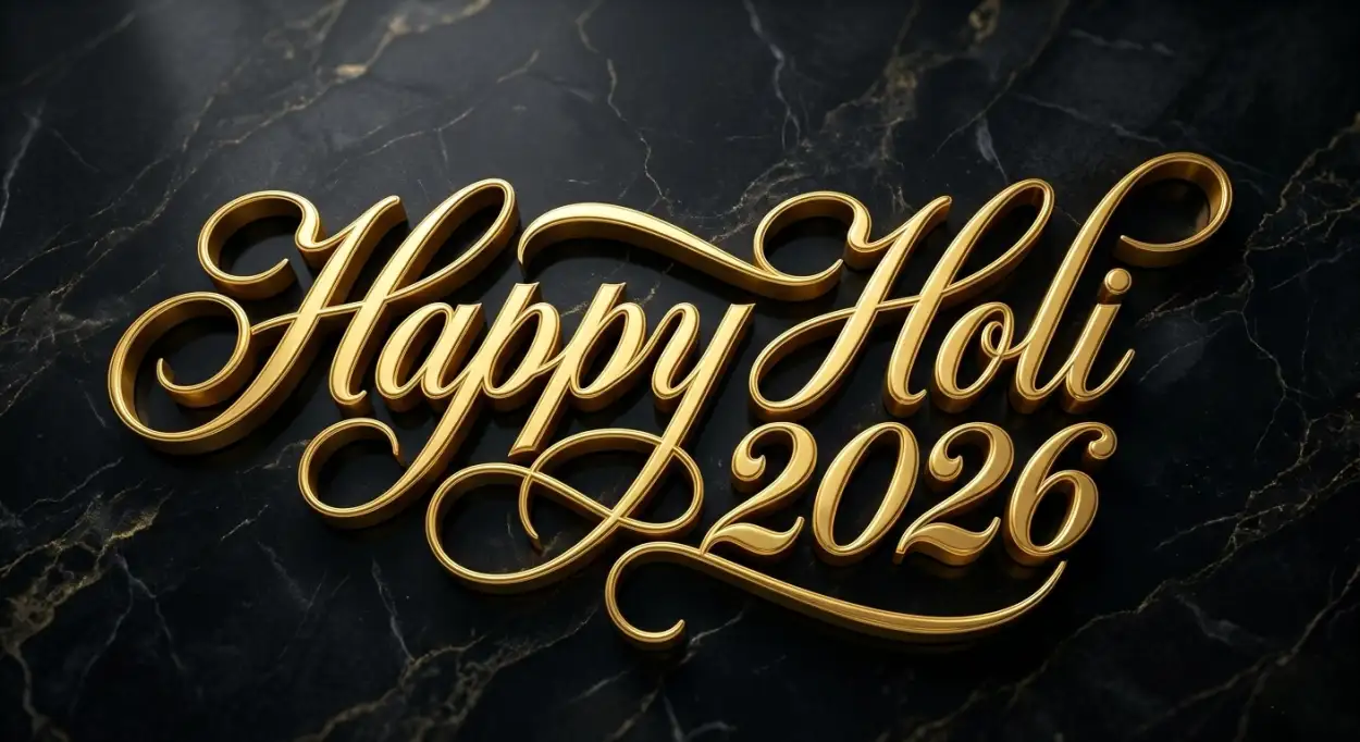 Free Download Happy Holi Wishes 2026 Stylish Calligraphy Text Png - High Quality Happy Holi Wishes 2026 Transparent PNG
