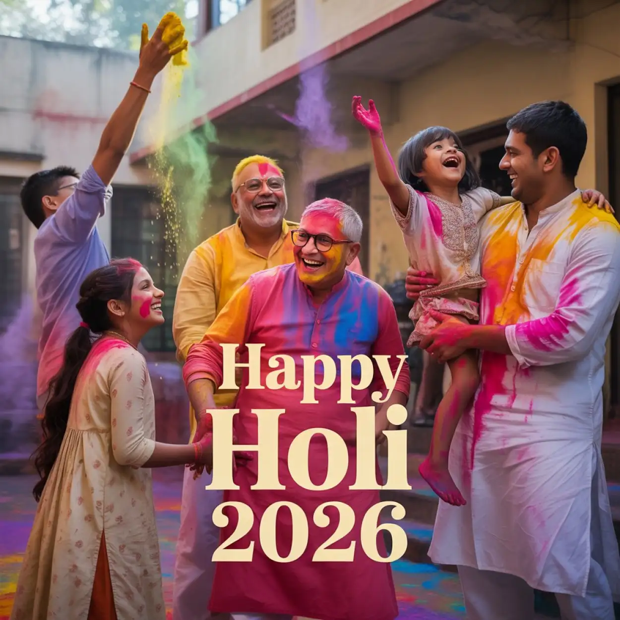 Free Download Happy Holi Wishes 2026 Vibrant Greeting - High Quality Happy Holi Wishes 2026 Image