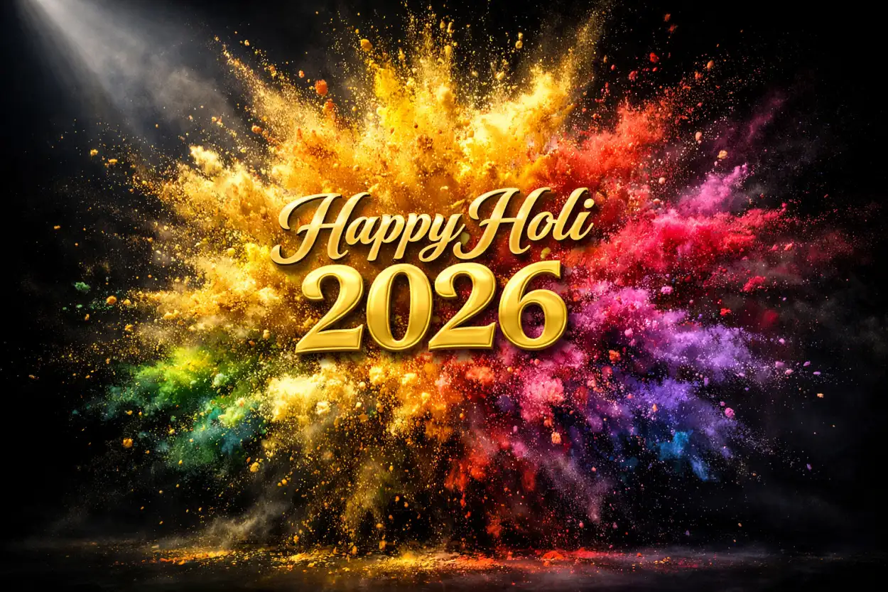 Free Download Happy Holi Wishes 2026 Vibrant Hd Background - High Quality Happy Holi Wishes 2026 Background Image