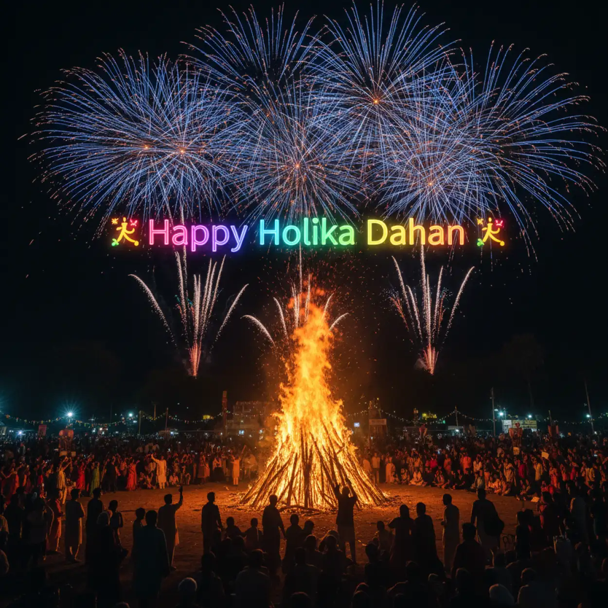 Free Download Happy Holika Dahan 2026 Festival Banner - High Quality Happy Holika Dahan Image