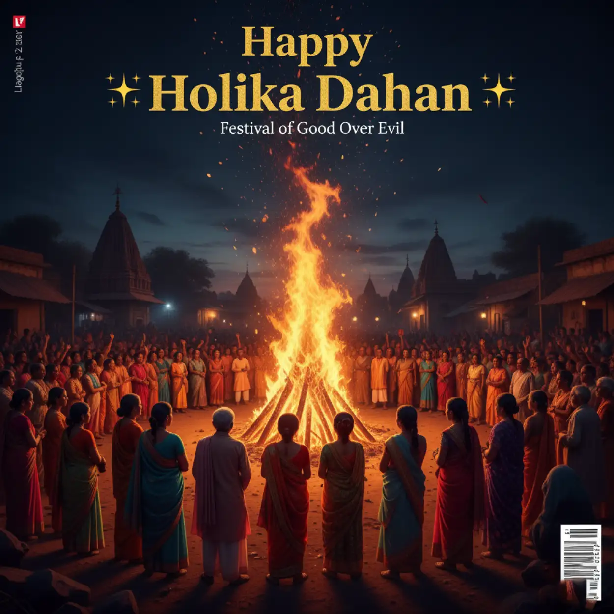 Free Download Happy Holika Dahan Celebration Bonfire Night - High Quality Happy Holika Dahan Image