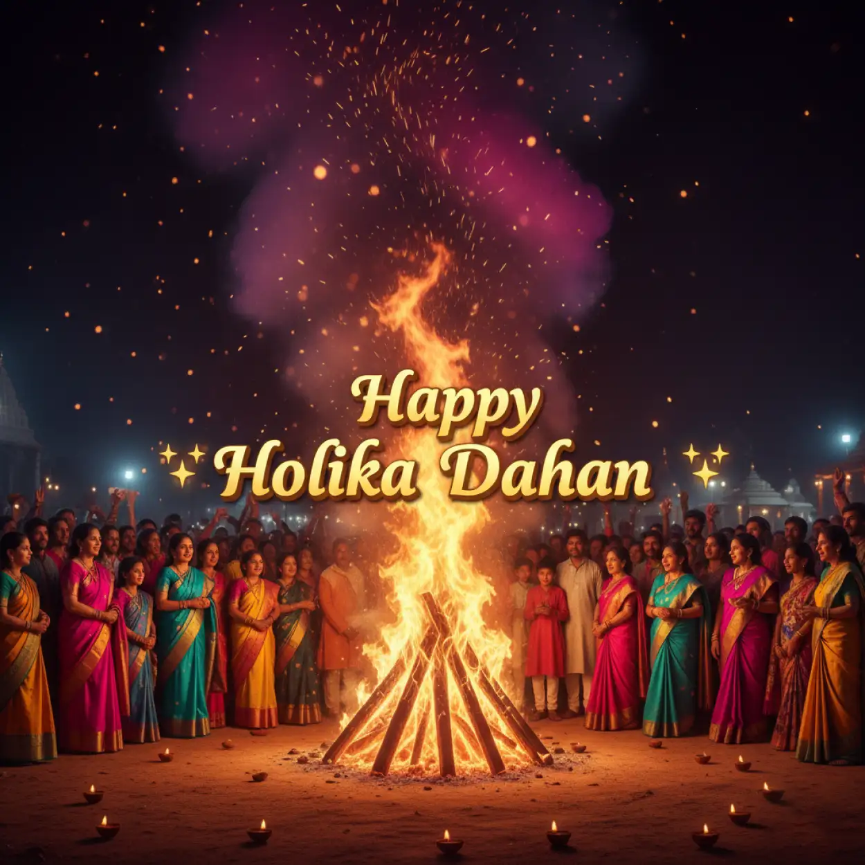 Free Download Happy Holika Dahan Celebration Images Hd - High Quality Happy Holika Dahan Image
