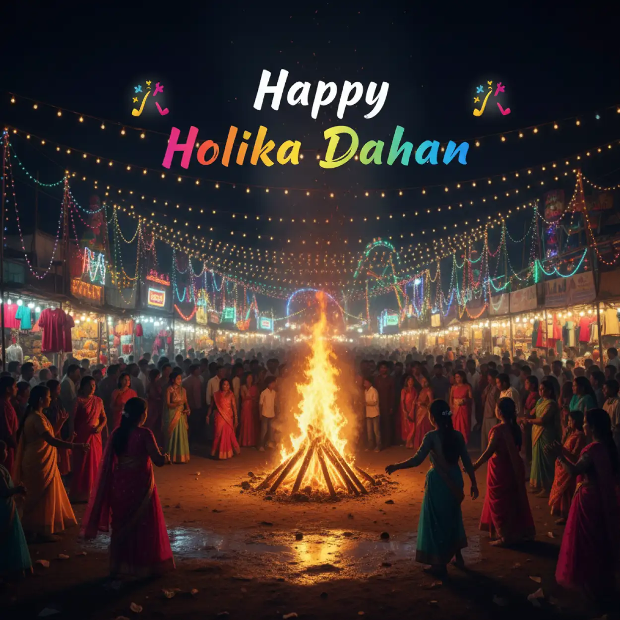 Free Download Happy Holika Dahan Creative Social Media Post - High Quality Happy Holika Dahan Image