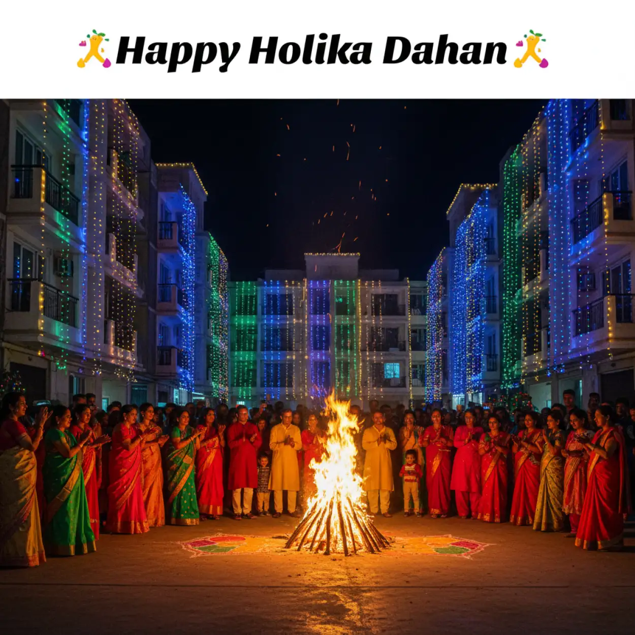 Free Download Happy Holika Dahan Festival Night Photo - High Quality Happy Holika Dahan Image