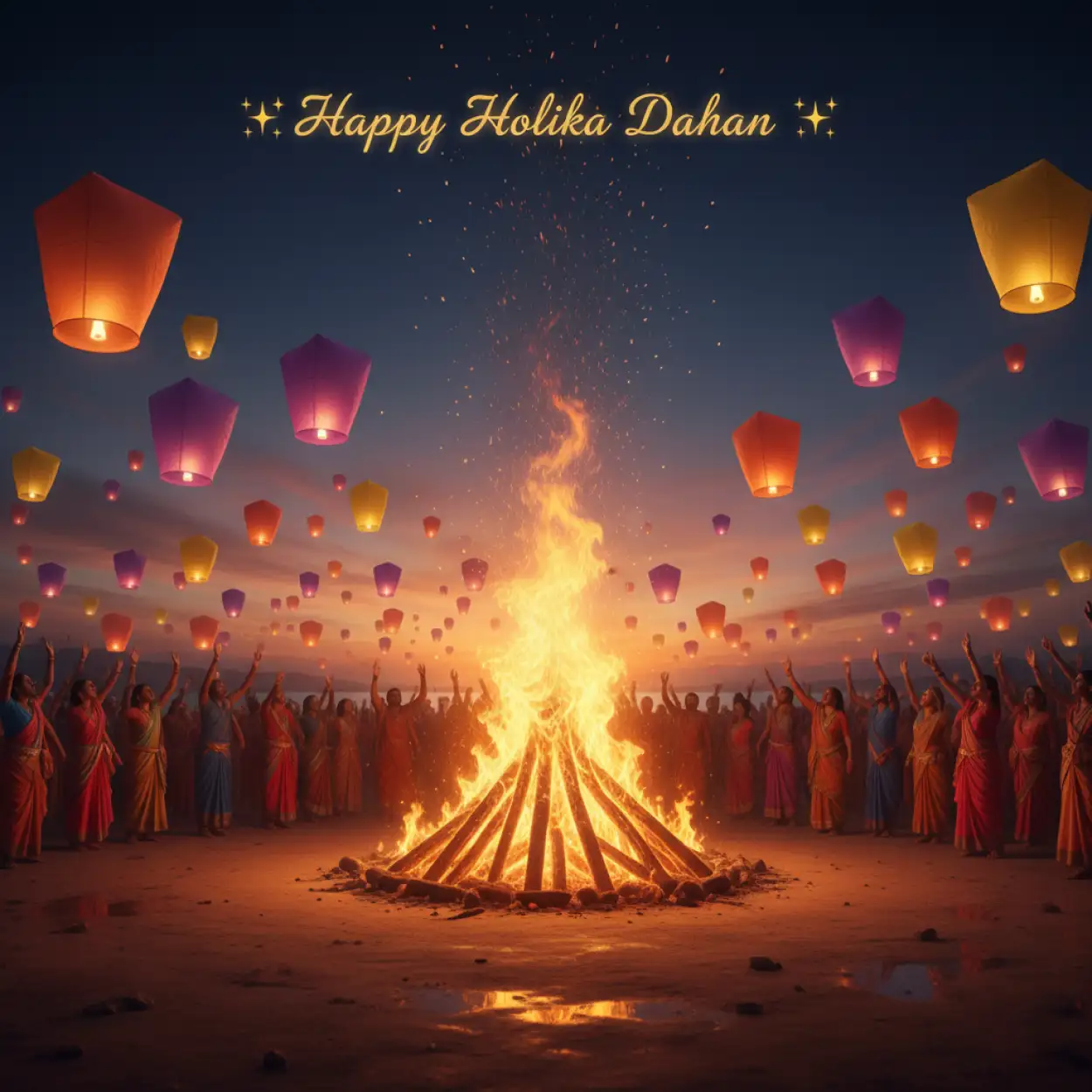 Free Download Happy Holika Dahan Invitation Card - High Quality Happy Holika Dahan Image