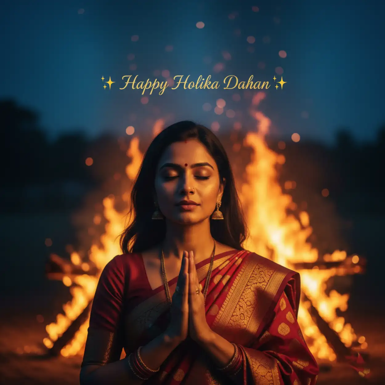 Free Download Happy Holika Dahan Modern Poster Design - High Quality Happy Holika Dahan Image