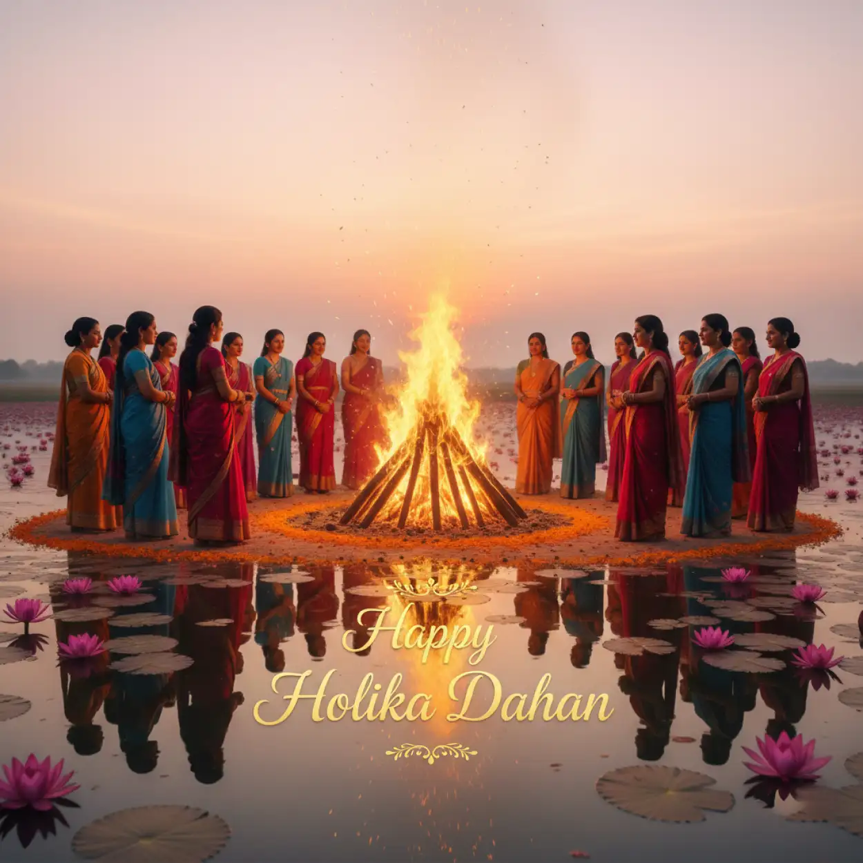 Free Download Happy Holika Dahan Religious Greeting Card - High Quality Happy Holika Dahan Image