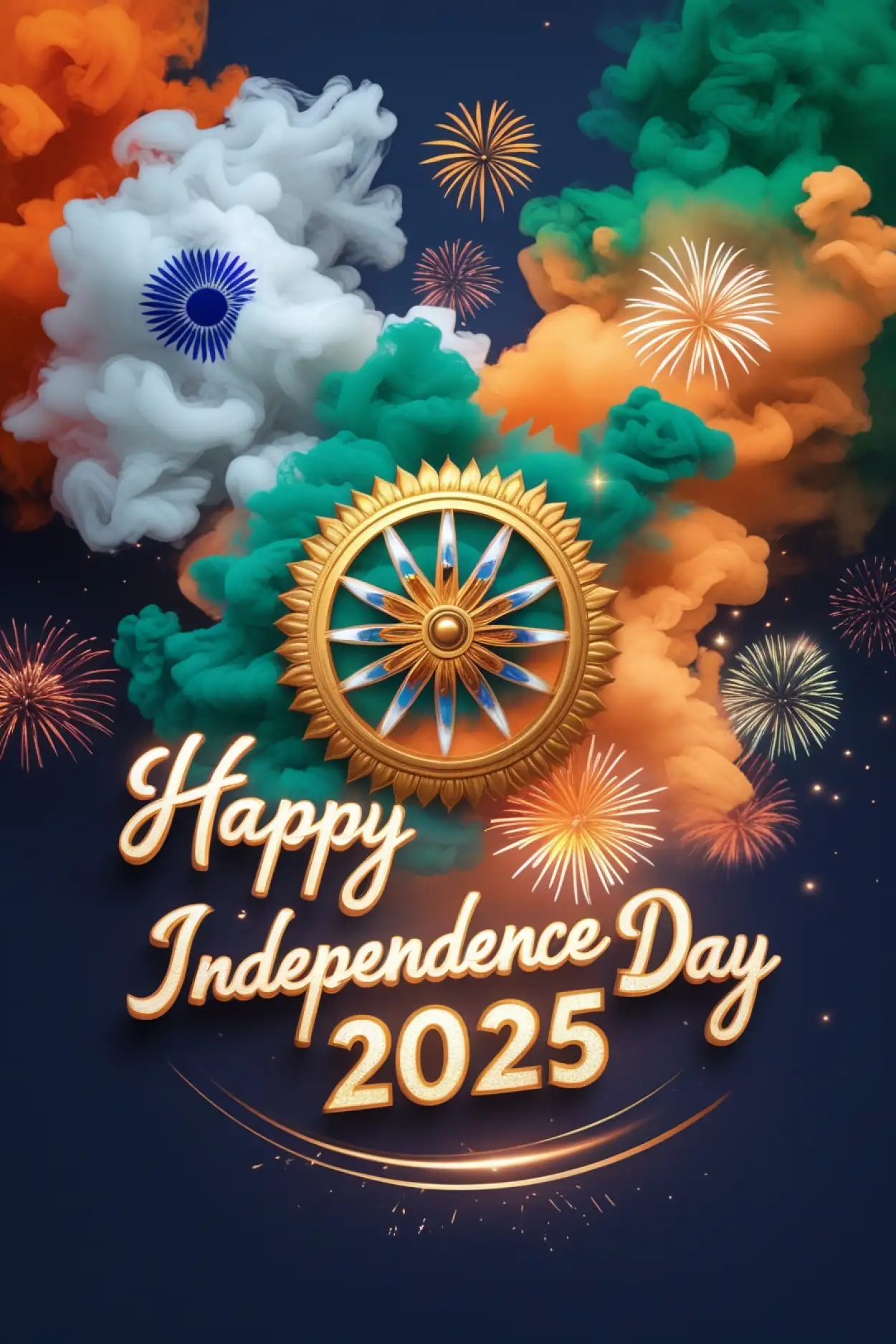 Free Download Happy Independence Day 2025 Indian Tricolor Background - High Quality Happy Independence Day 2025 Background