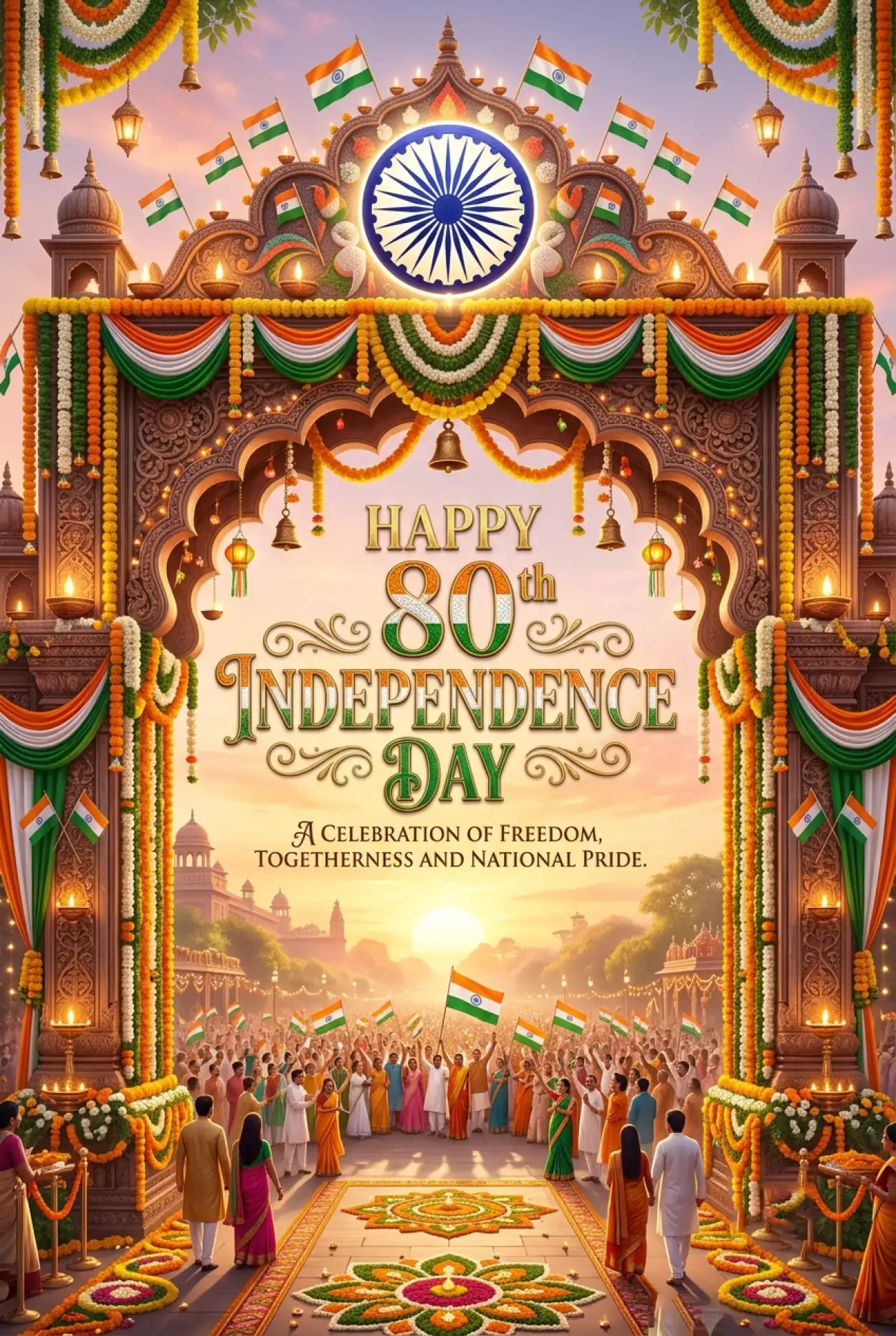 Free Download Happy Independence Day 2026 Cultural Program Poster - High Quality Happy Independence Day 2026 Image