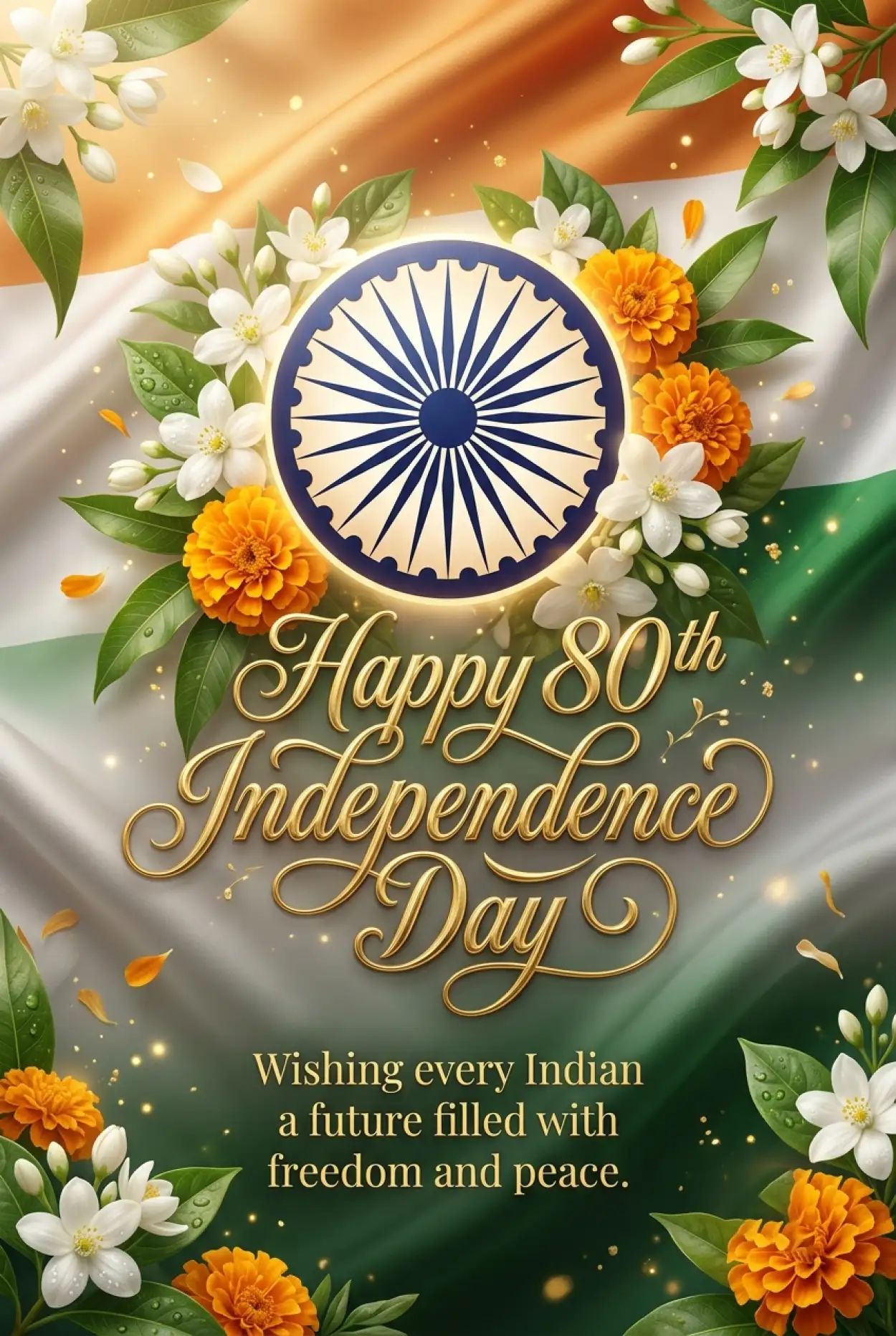 Free Download Happy Independence Day 2026 Greeting Card - High Quality Happy Independence Day 2026 Image