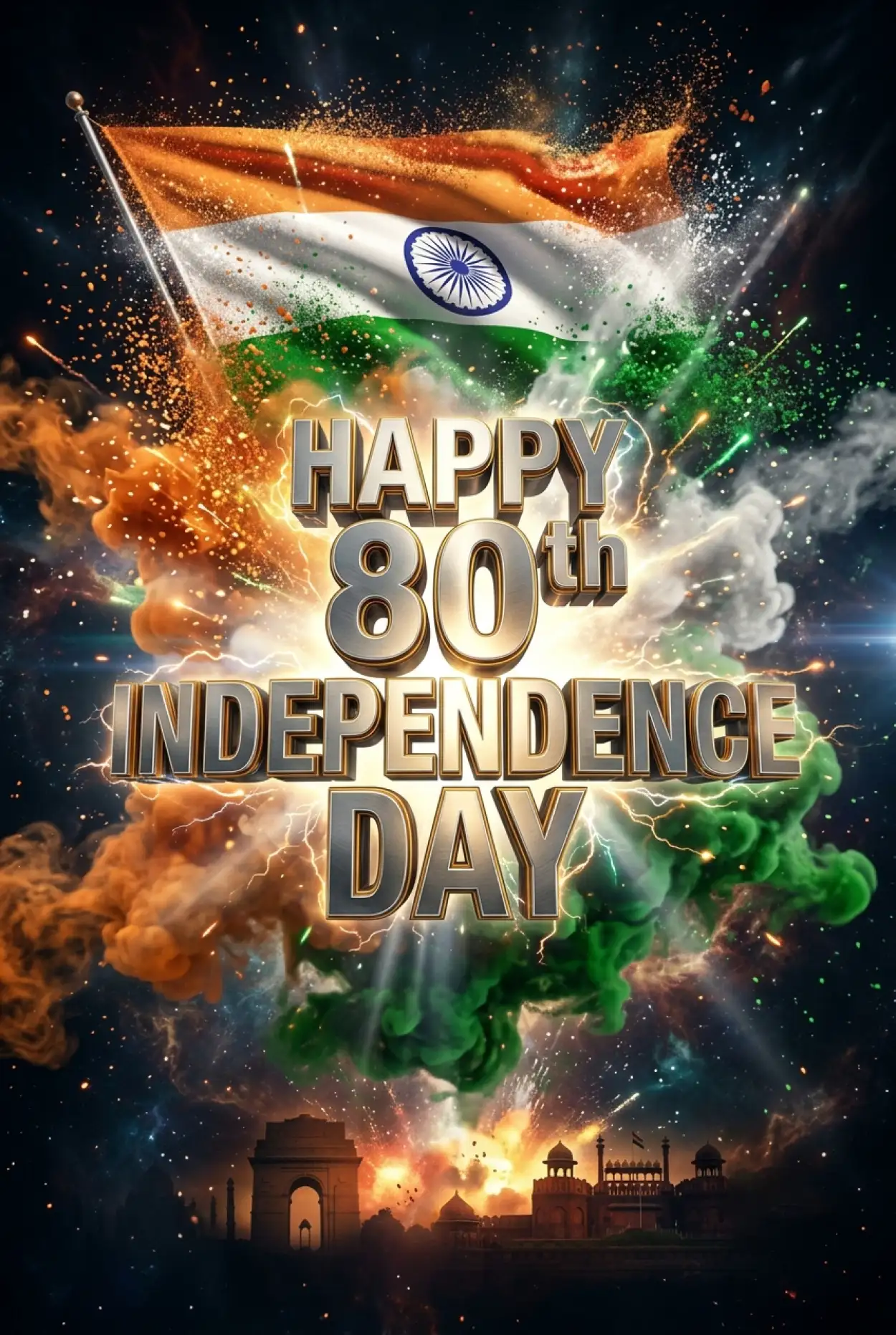 Free Download Happy Independence Day 2026 Indian Flag Png - High Quality Happy Independence Day 2026 Transparent PNG