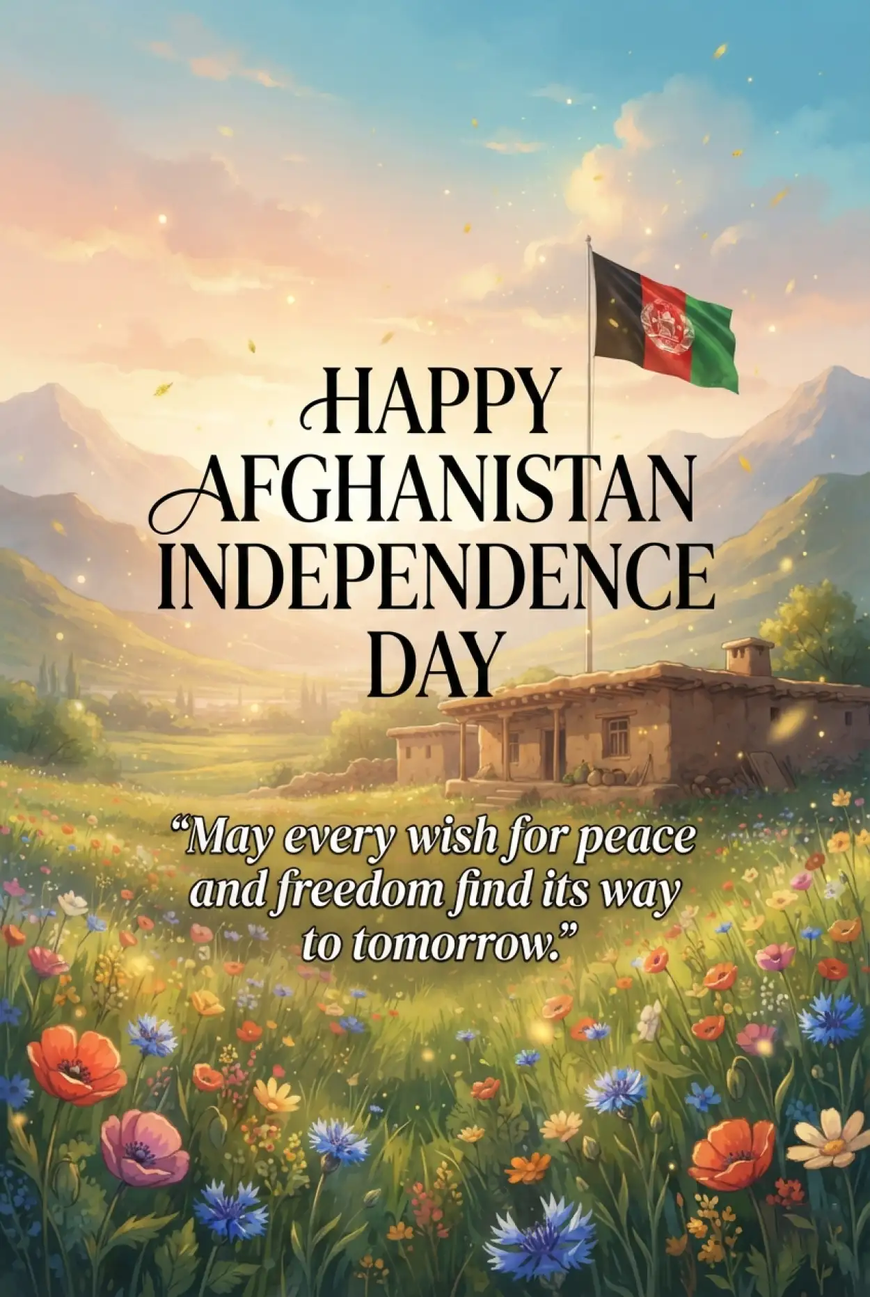 Free Download Happy Independence Day Afghanistan Beautiful Social Media Images - High Quality Afghan Independence Day 2026 Image