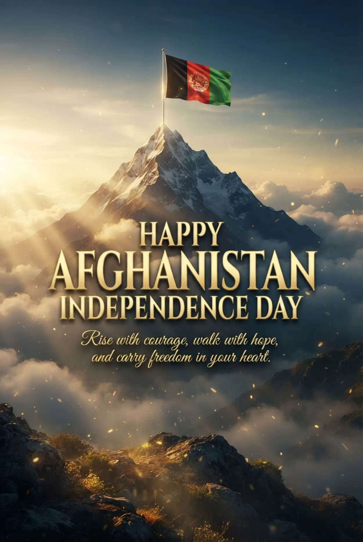 Free Download Happy Independence Day Afghanistan Instagram Portrait Poster - High Quality Afghan Independence Day 2026 Image