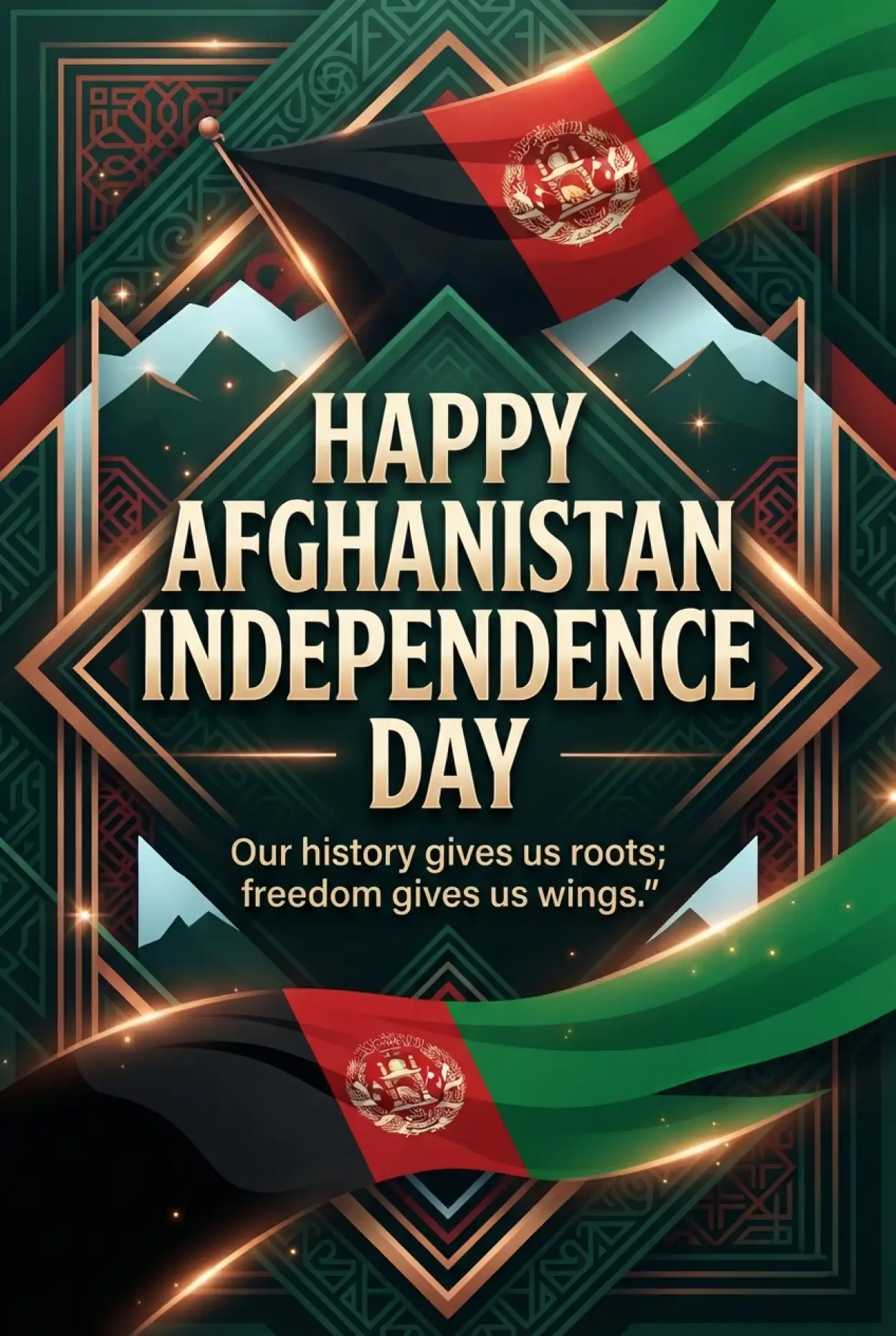 Free Download Happy Independence Day Afghanistan Pinterest Post - High Quality Afghan Independence Day 2026 Image