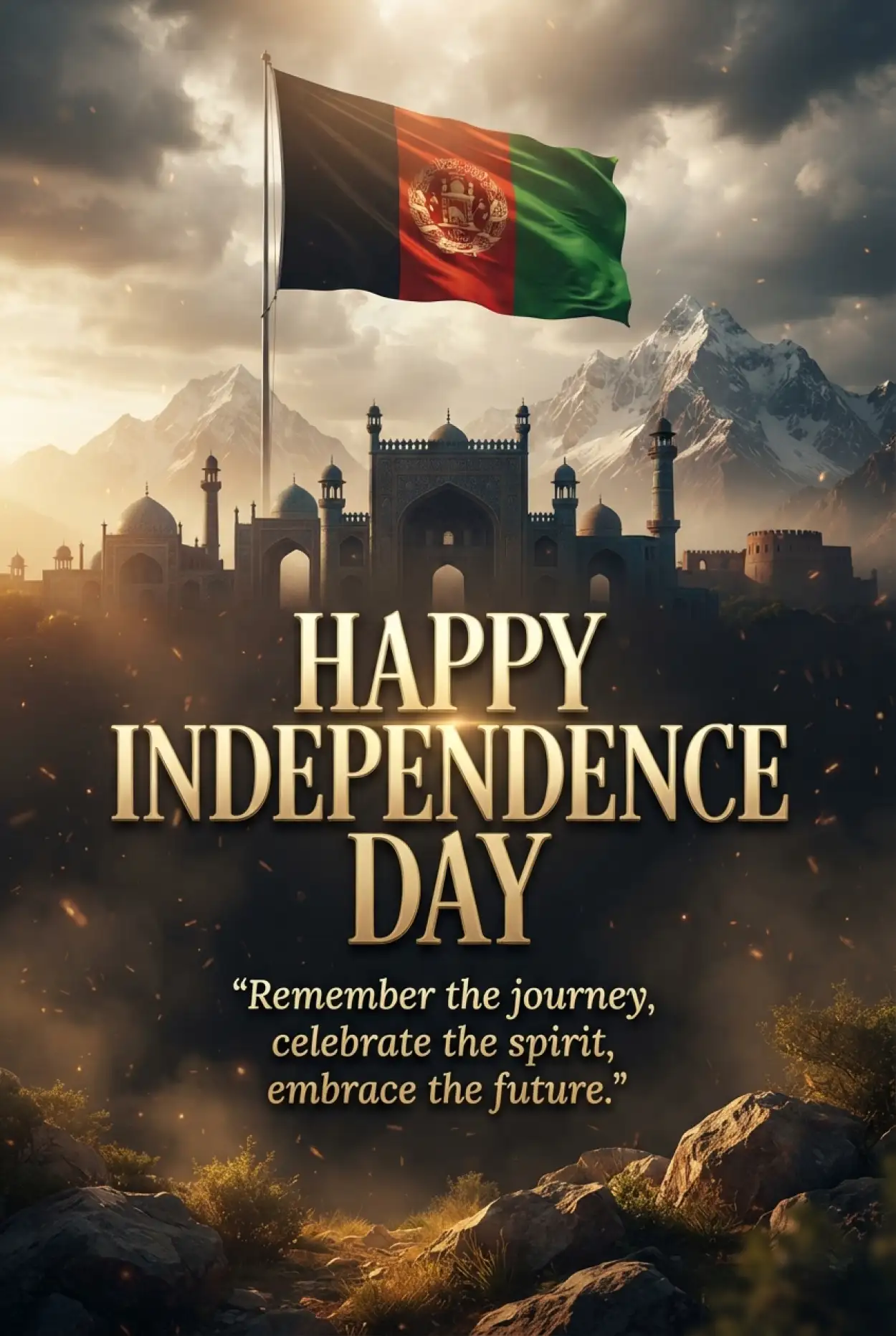 Free Download Happy Independence Day Afghanistan Stylish Social Media Poster - High Quality Afghan Independence Day 2026 Image