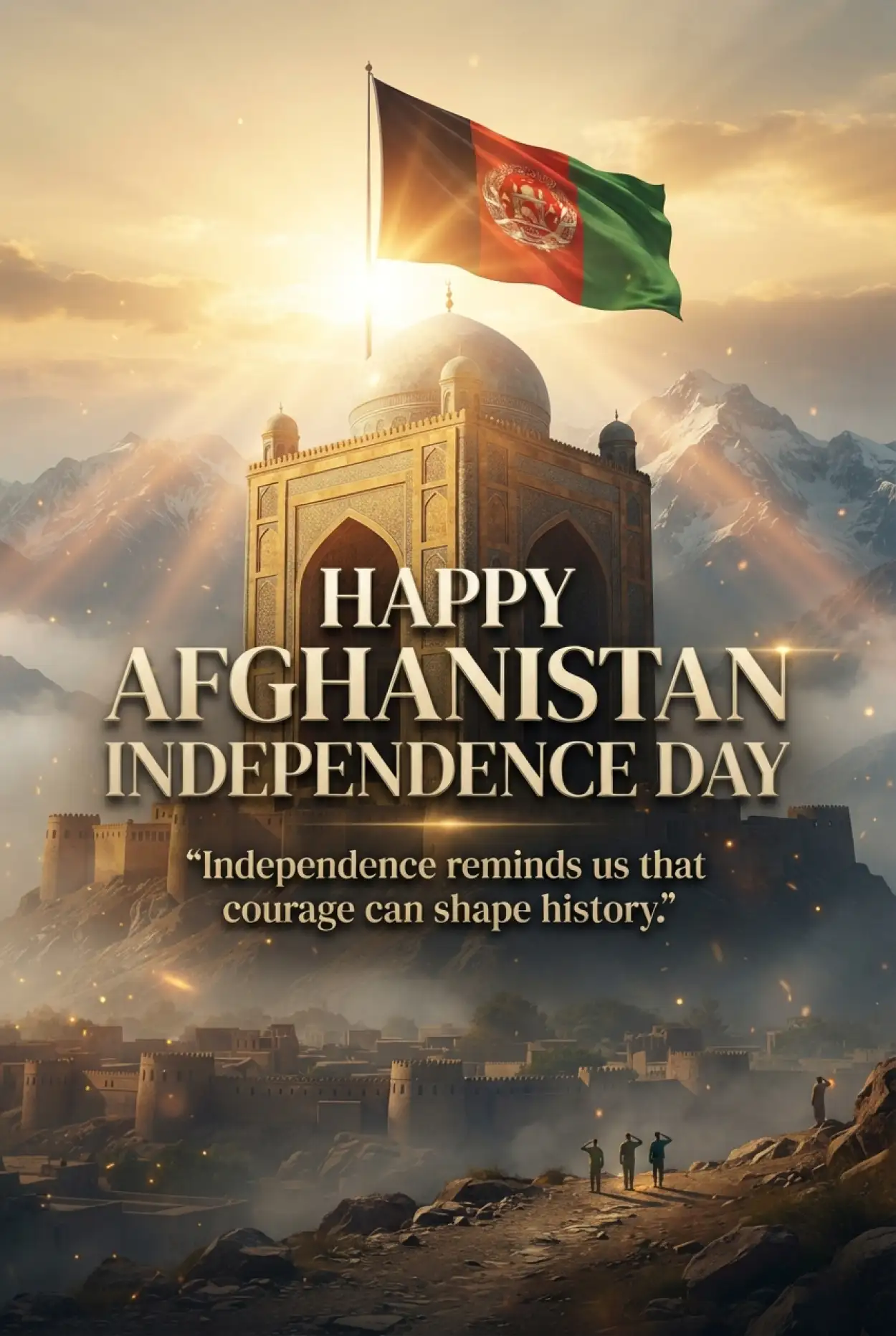 Free Download Happy Independence Day Afghanistan Trending Social Media Poster - High Quality Afghan Independence Day 2026 Image
