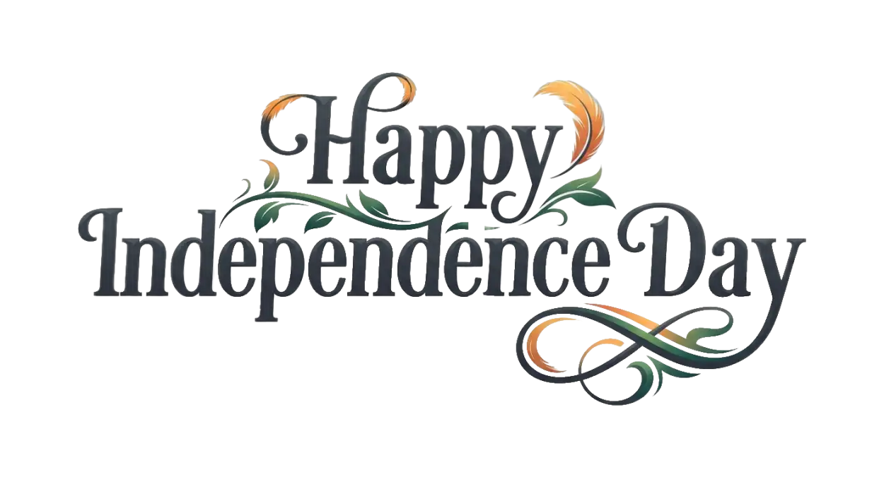 Free Download Happy Independence Day Calligraphy Png - High Quality Happy Independence Day Png 2026 Transparent PNG