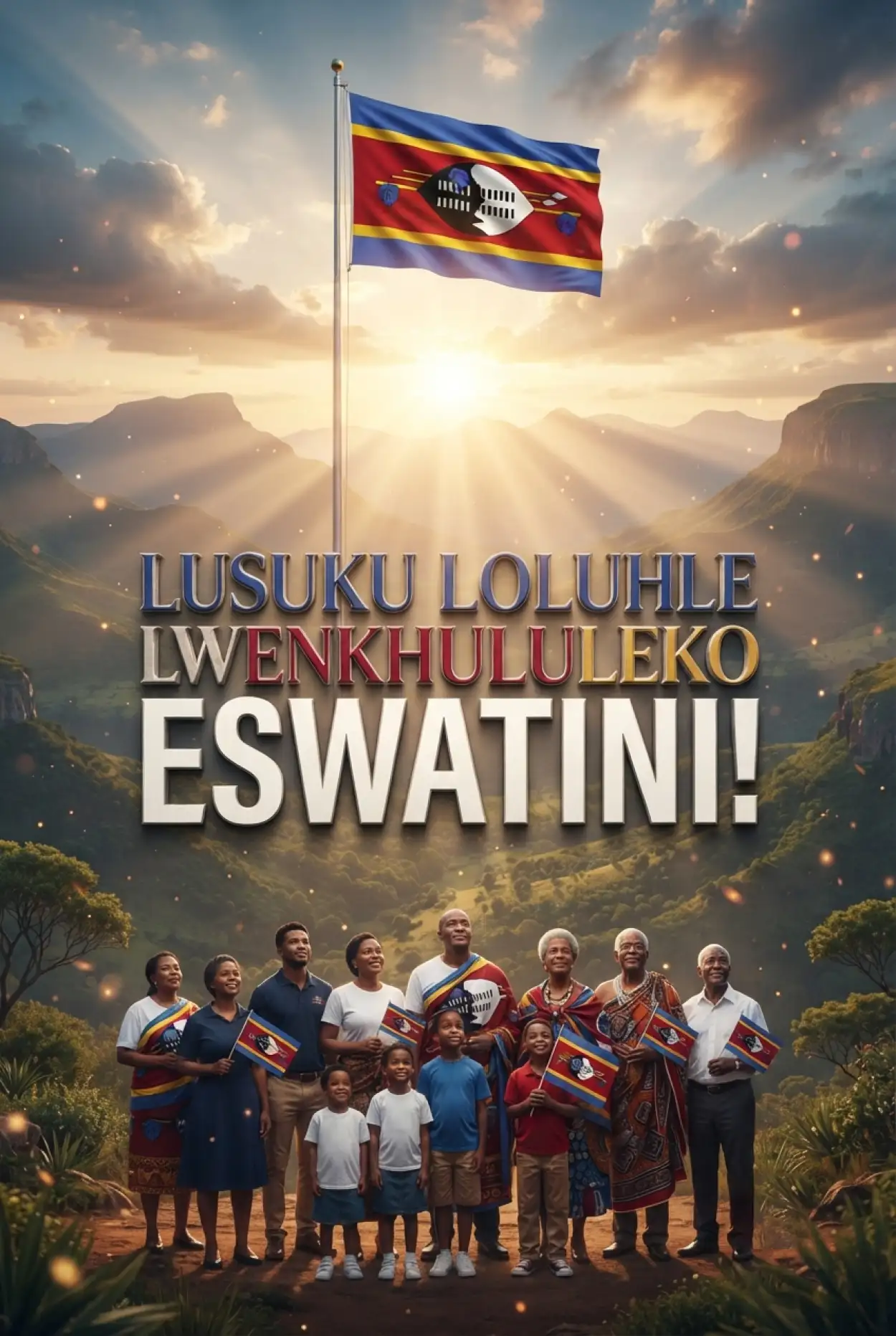 Free Download Happy Independence Day Eswatini 2026 Messages - High Quality Eswatini Independence Day 2026 Image