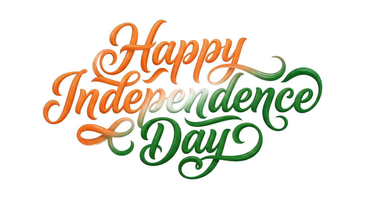 Free Download Happy Independence Day Stylish Png - High Quality Happy Independence Day Png 2026 Transparent PNG