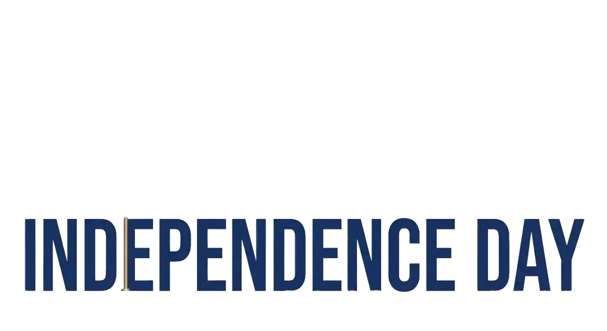 Free Download Happy Independence Day Text Png 2 - High Quality Happy Independence Day Png 2026 Transparent PNG