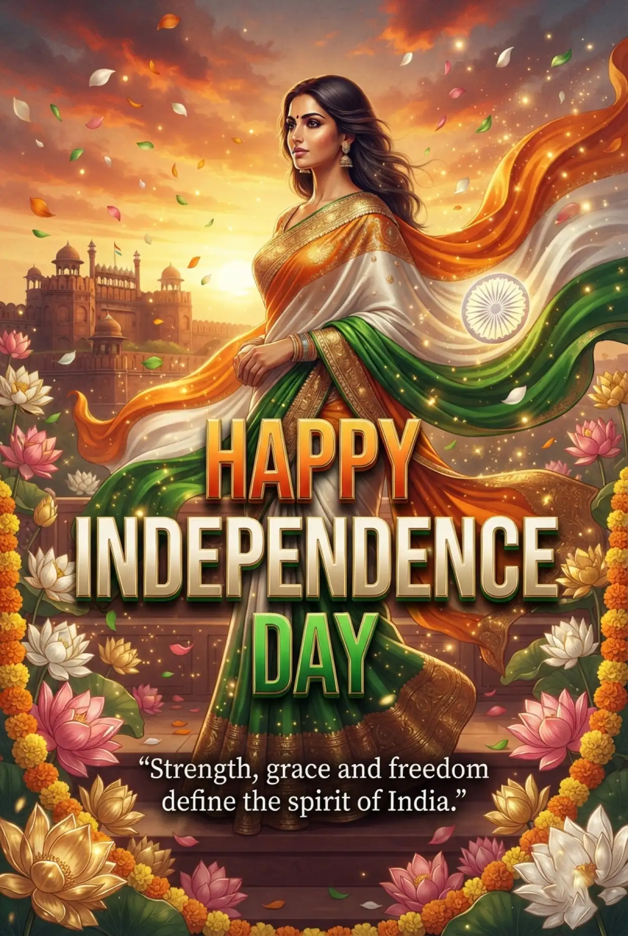 Free Download Happy Independence Day Wishes 2026 Whatsapp Share Images - High Quality Indian Independence Day Wishes 2026 Image