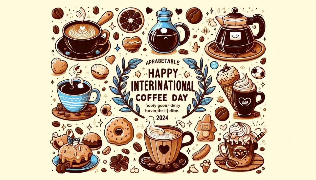 Free Download Happy International Coffee Day 2024 Quotes With Images - High Quality Happy International Coffee Day Background