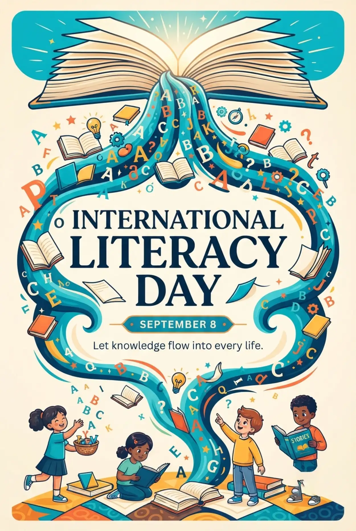 Free Download Happy International Literacy Day 2026 - High Quality International Literacy Day Image
