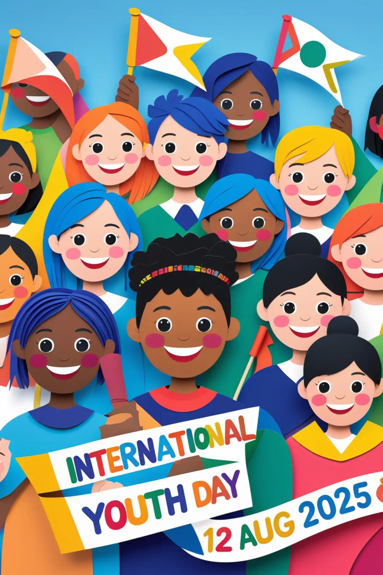 Free Download Happy International Youth Day 2025 Image - High Quality International Youth Day Background