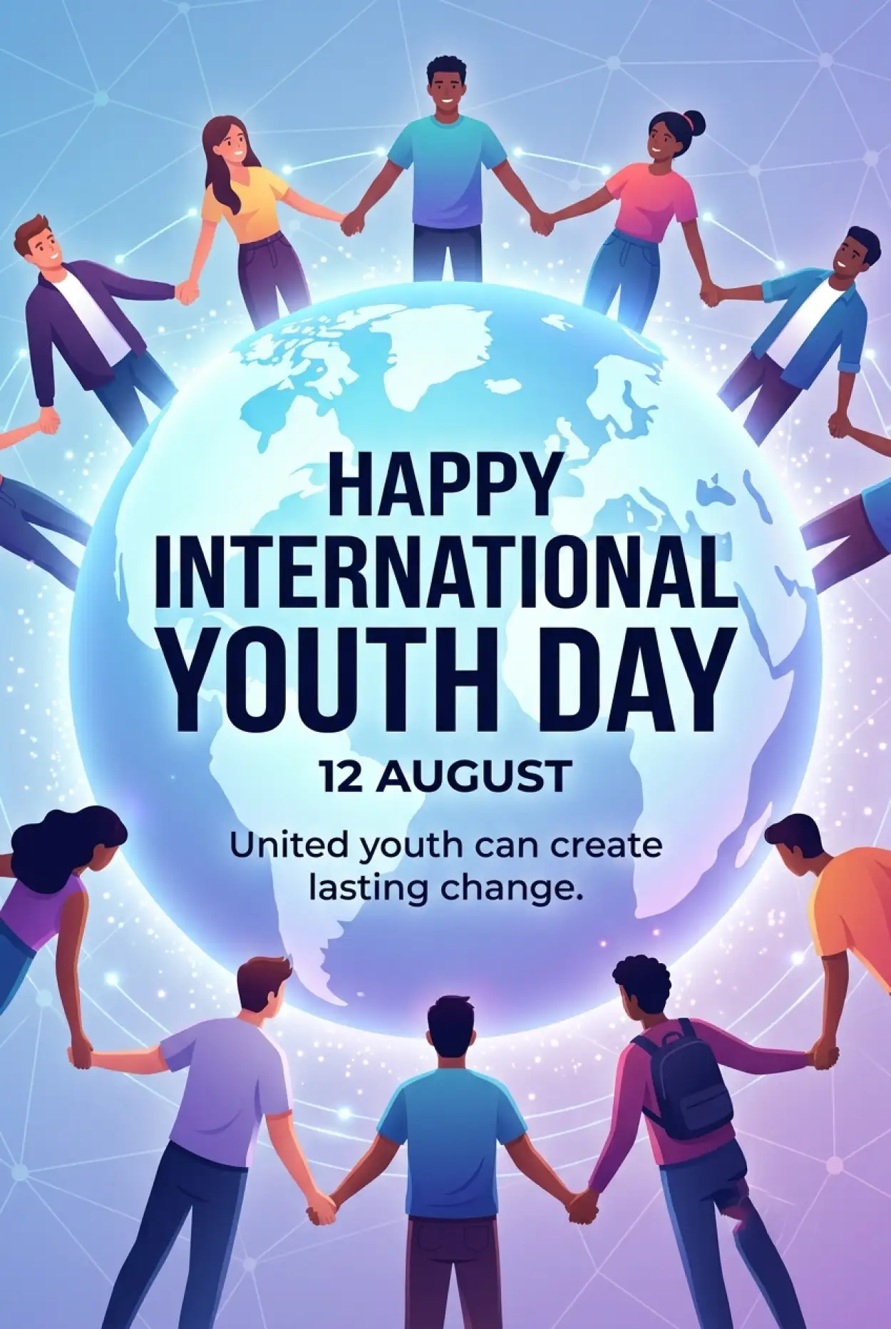 Free Download Happy International Youth Day 2026 Wishes - High Quality International Youth Day 2026 Image