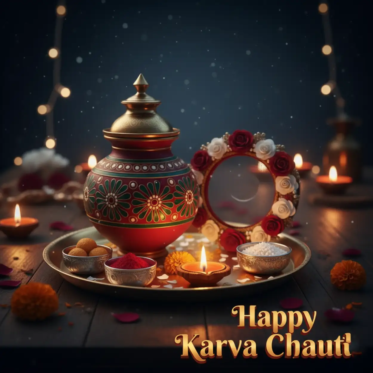 Free Download Happy Karva Chauth Blessings Quotes - High Quality Happy Karva Chauth Background