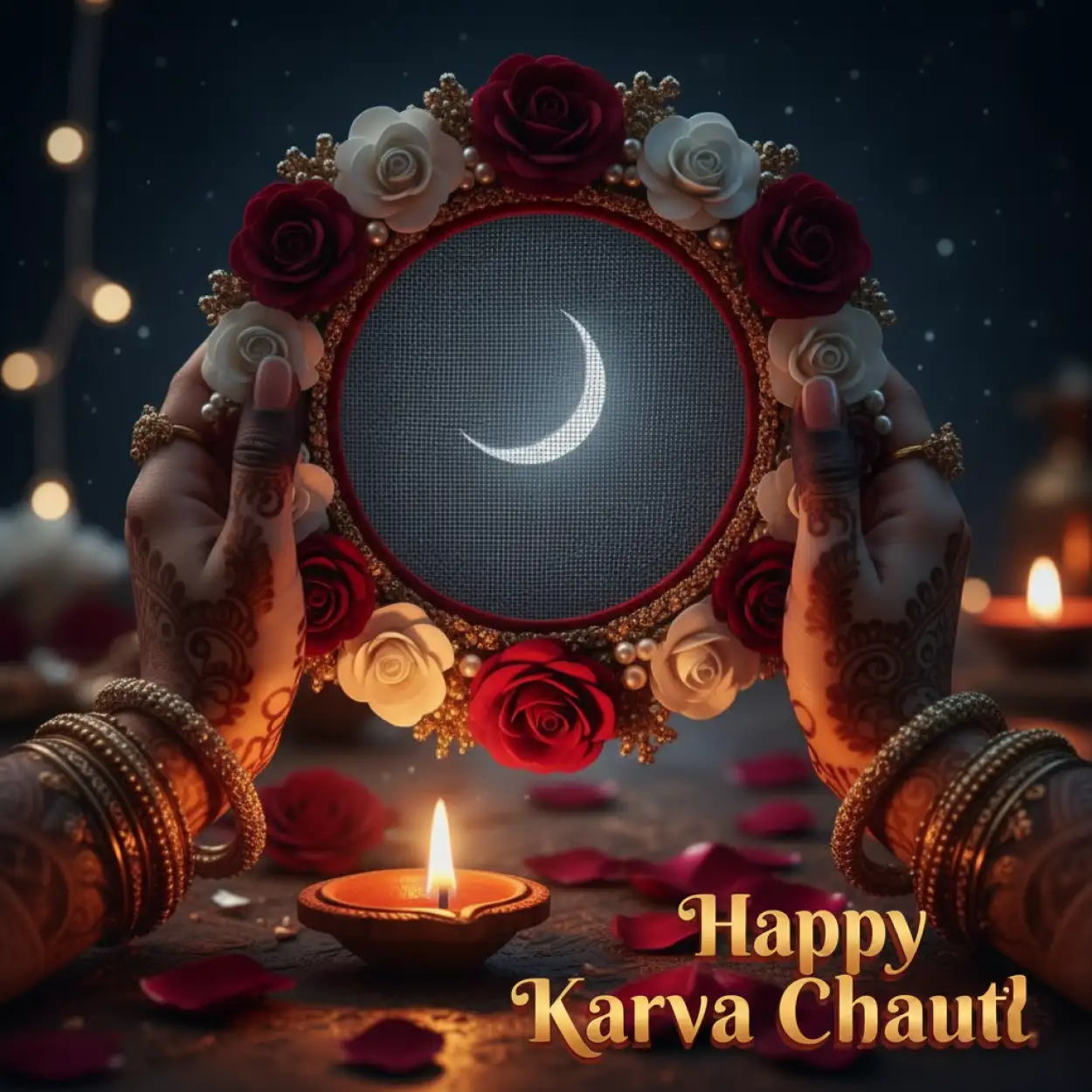 Free Download Happy Karva Chauth Couple Photo Editing - High Quality Happy Karva Chauth Background