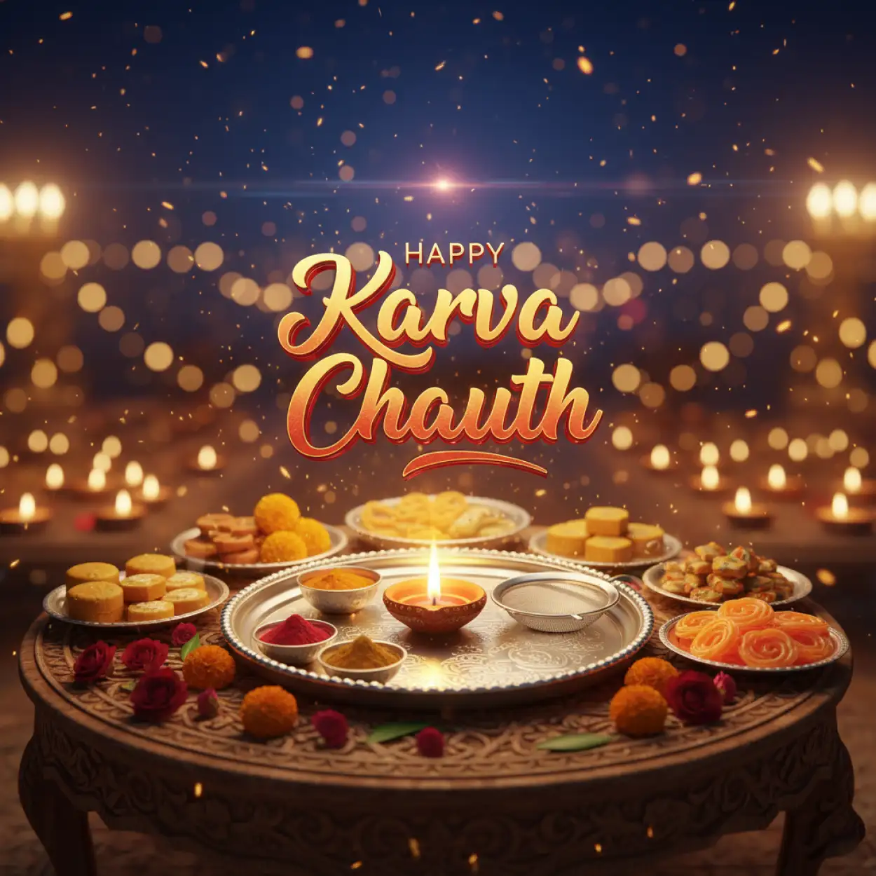 Free Download Happy Karva Chauth Decorative Border Png - High Quality Happy Karva Chauth PNG Image