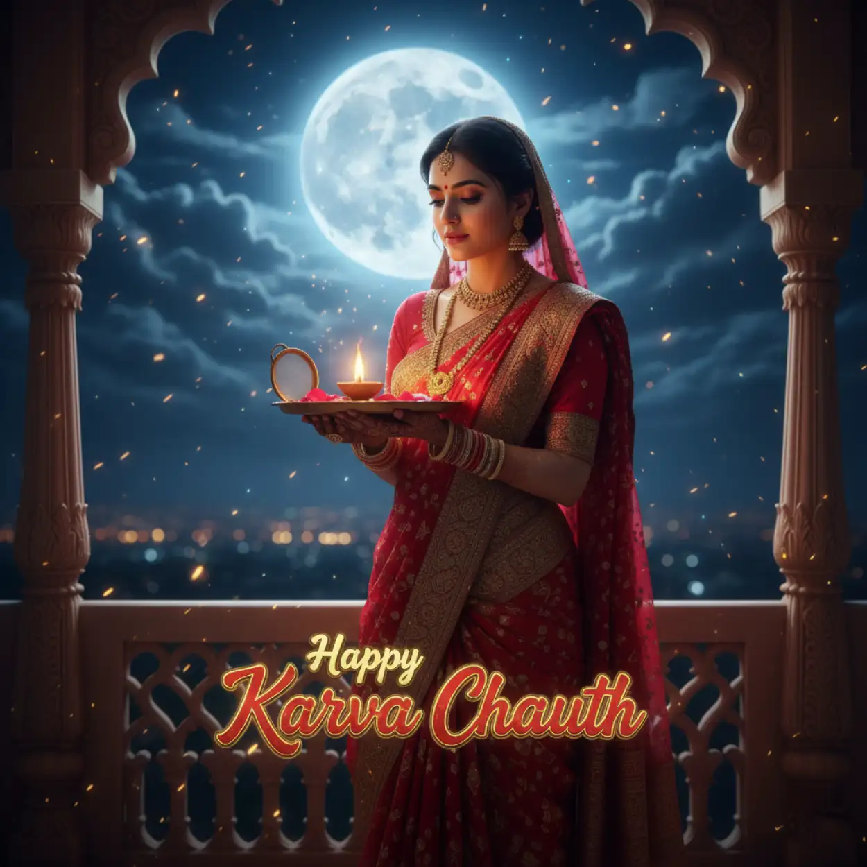 Free Download Happy Karva Chauth Wishes In Hindi - High Quality Happy Karva Chauth Background
