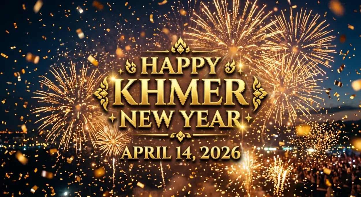 Free Download Happy Khmer New Year Poster Png 2026 - High Quality Khmer New Year Wishes Poster 2026 Transparent PNG