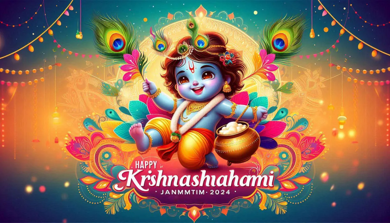 Free Download Happy Krishna Janmashtami 2024 Wishes With Divine Quotes And Photos - High Quality Happy Krishna Janmashtami Background
