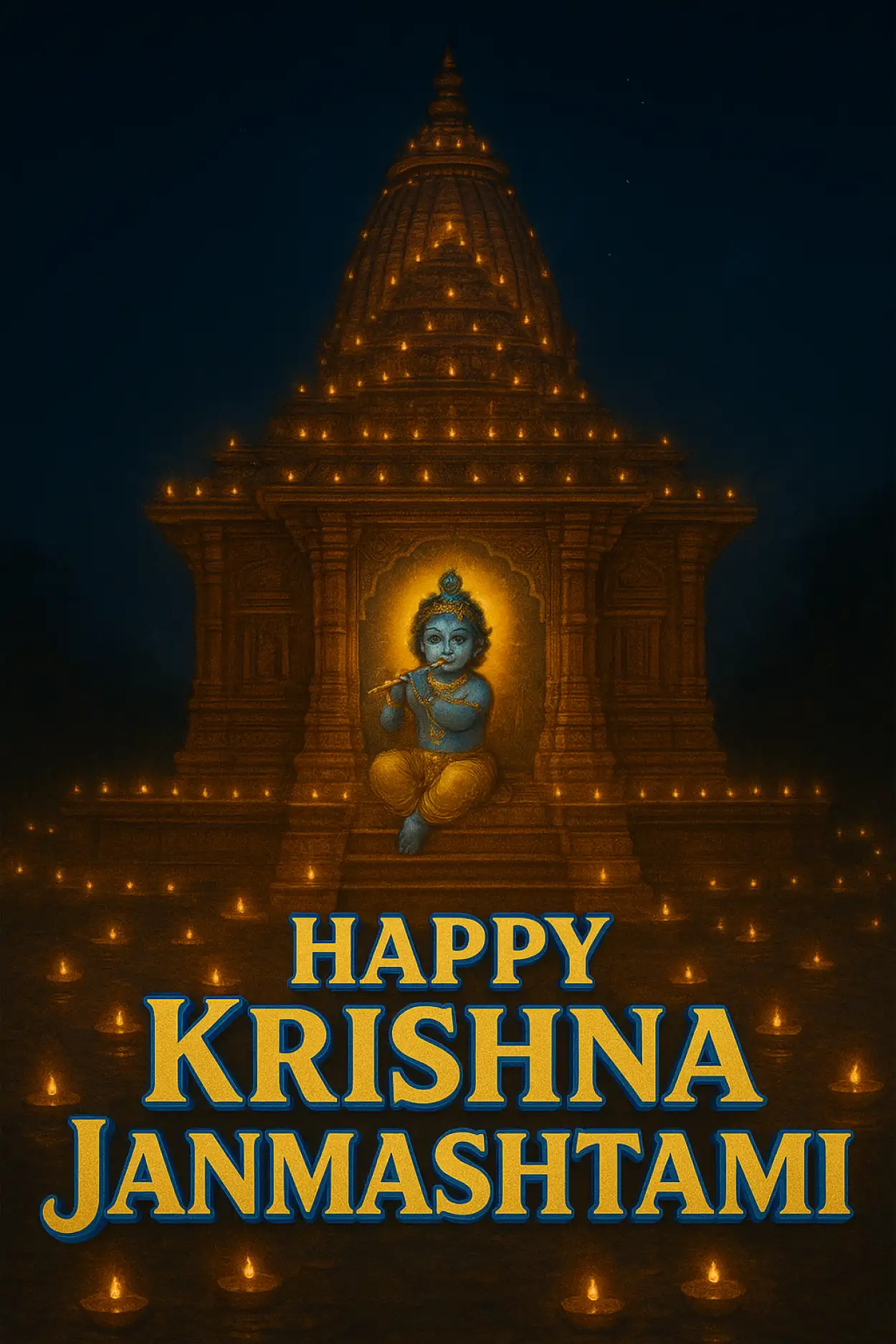 Free Download Happy Krishna Janmashtami 2025 Facebook Post Design - High Quality Happy Krishna Janmashtami 2025 Background
