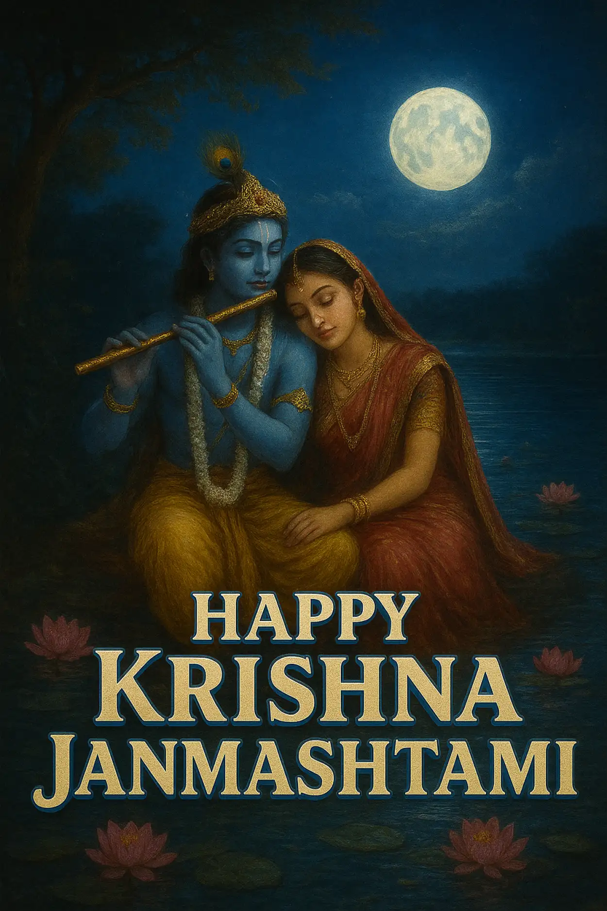 Free Download Happy Krishna Janmashtami 2025 Poster Design Free - High Quality Happy Krishna Janmashtami 2025 Background