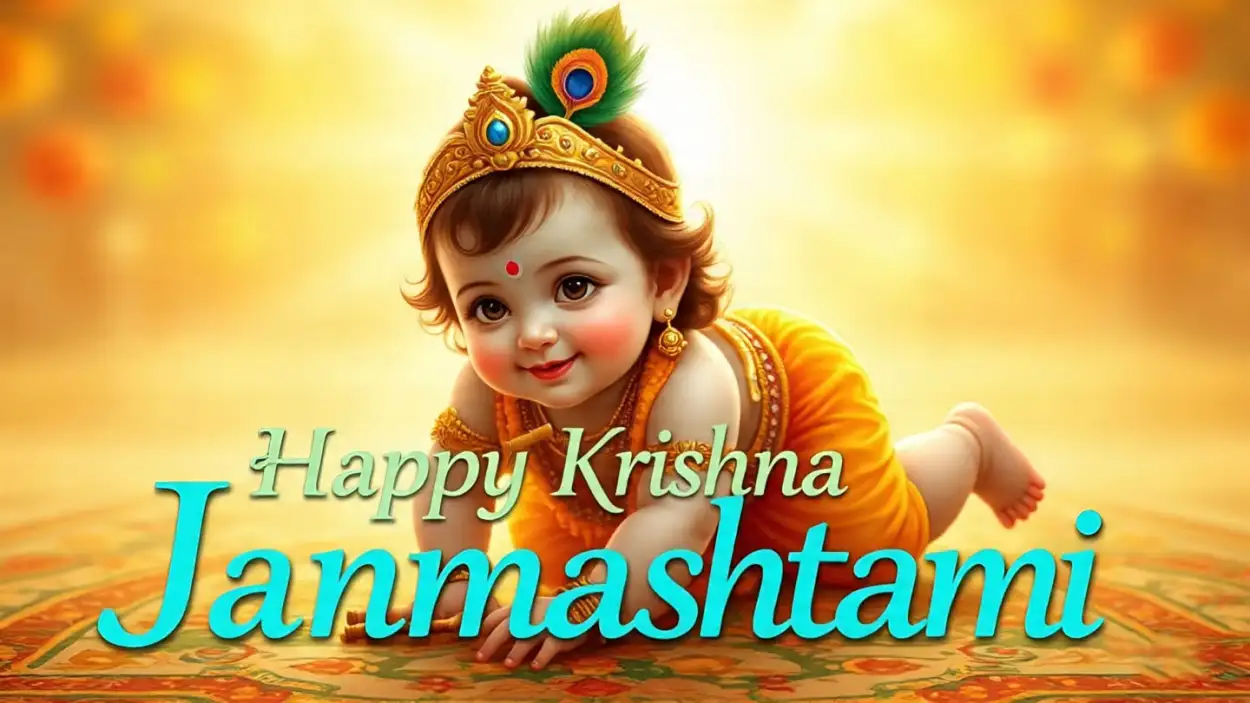 Free Download Happy Krishna Janmashtami 2025 Wishes For Friends - High Quality Happy Krishna Janmashtami 2025 Background