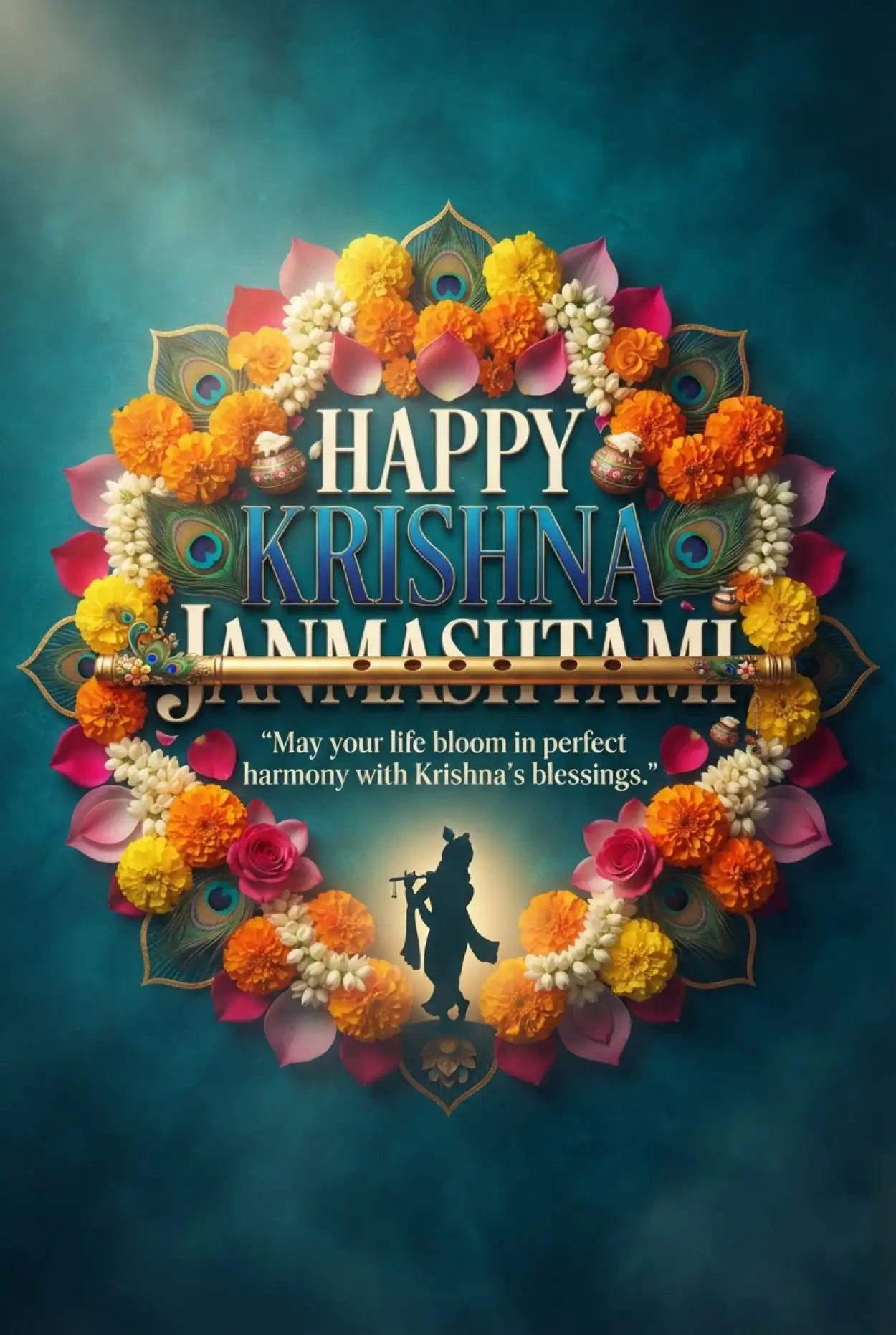 Free Download Happy Krishna Janmashtami 2026 Beautiful Instagram Greeting - High Quality Happy Krishna Janmashtami 2026 Image