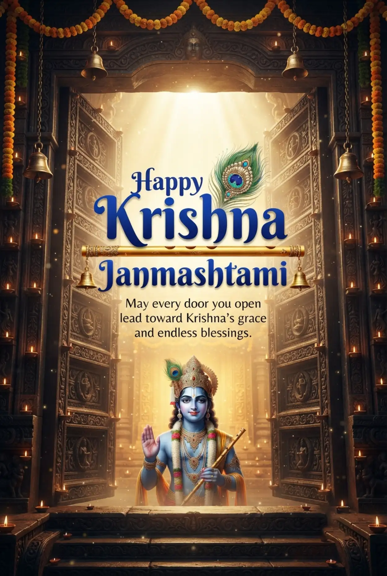 Free Download Happy Krishna Janmashtami 2026 Best Wishes Images - High Quality Happy Krishna Janmashtami 2026 Image
