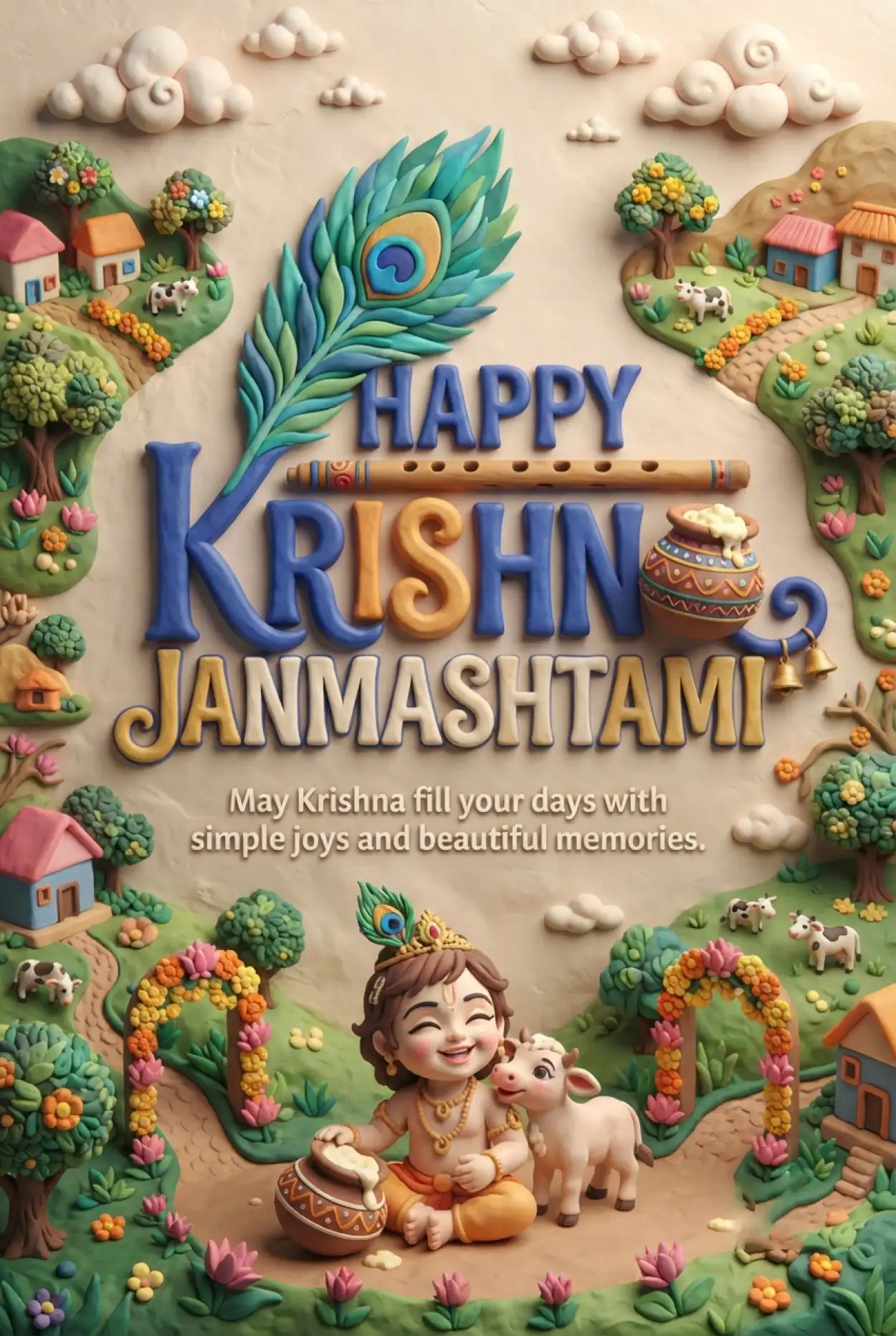 Free Download Happy Krishna Janmashtami 2026 Creative Images - High Quality Happy Krishna Janmashtami 2026 Image