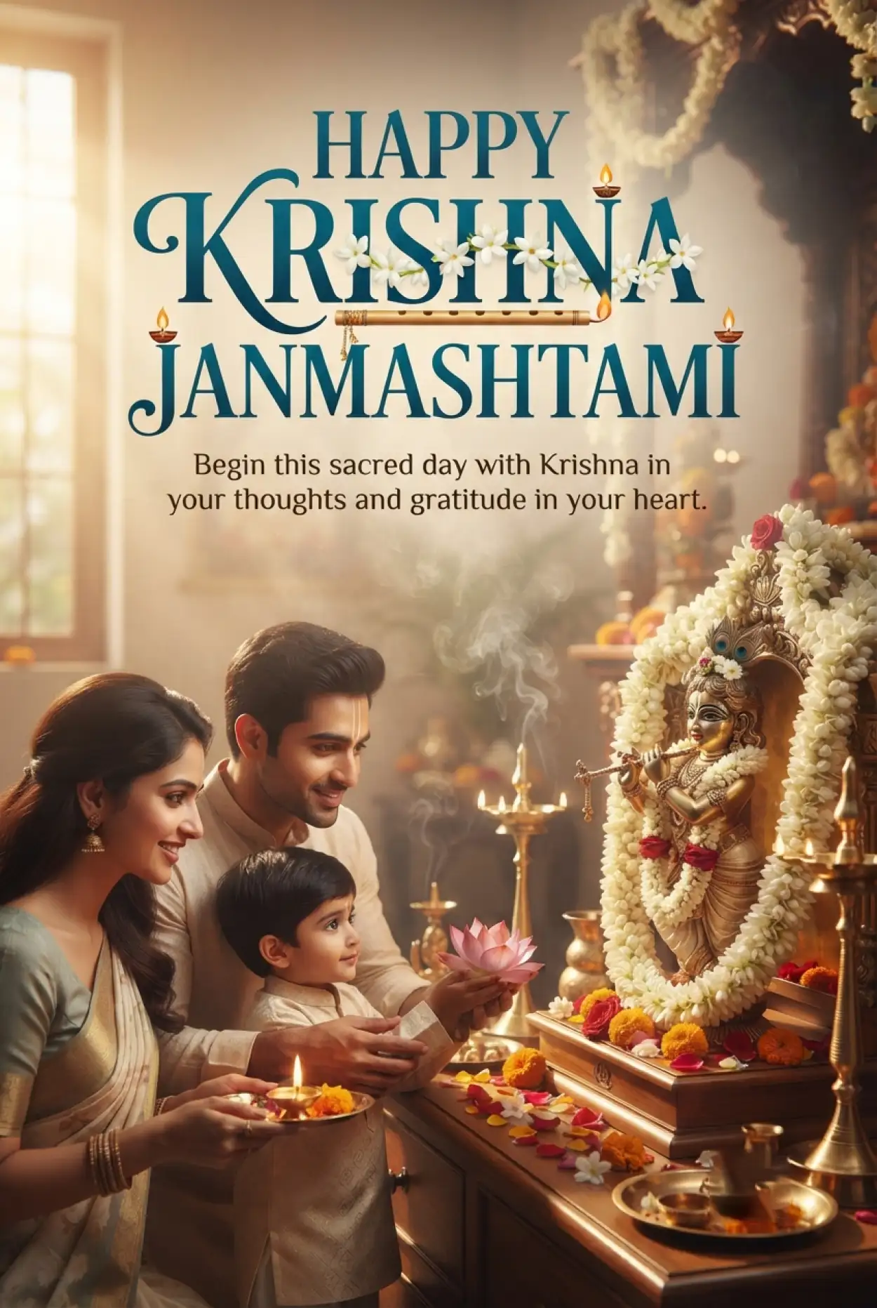 Free Download Happy Krishna Janmashtami 2026 Facebook Reels Cover - High Quality Happy Krishna Janmashtami 2026 Image
