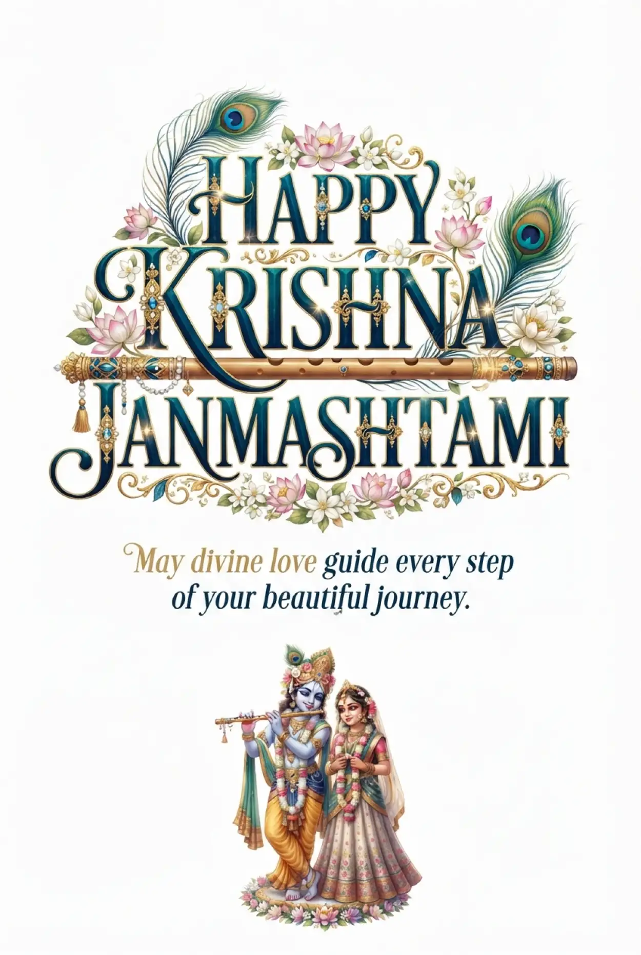 Free Download Happy Krishna Janmashtami 2026 Greeting Cards - High Quality Happy Krishna Janmashtami 2026 Image