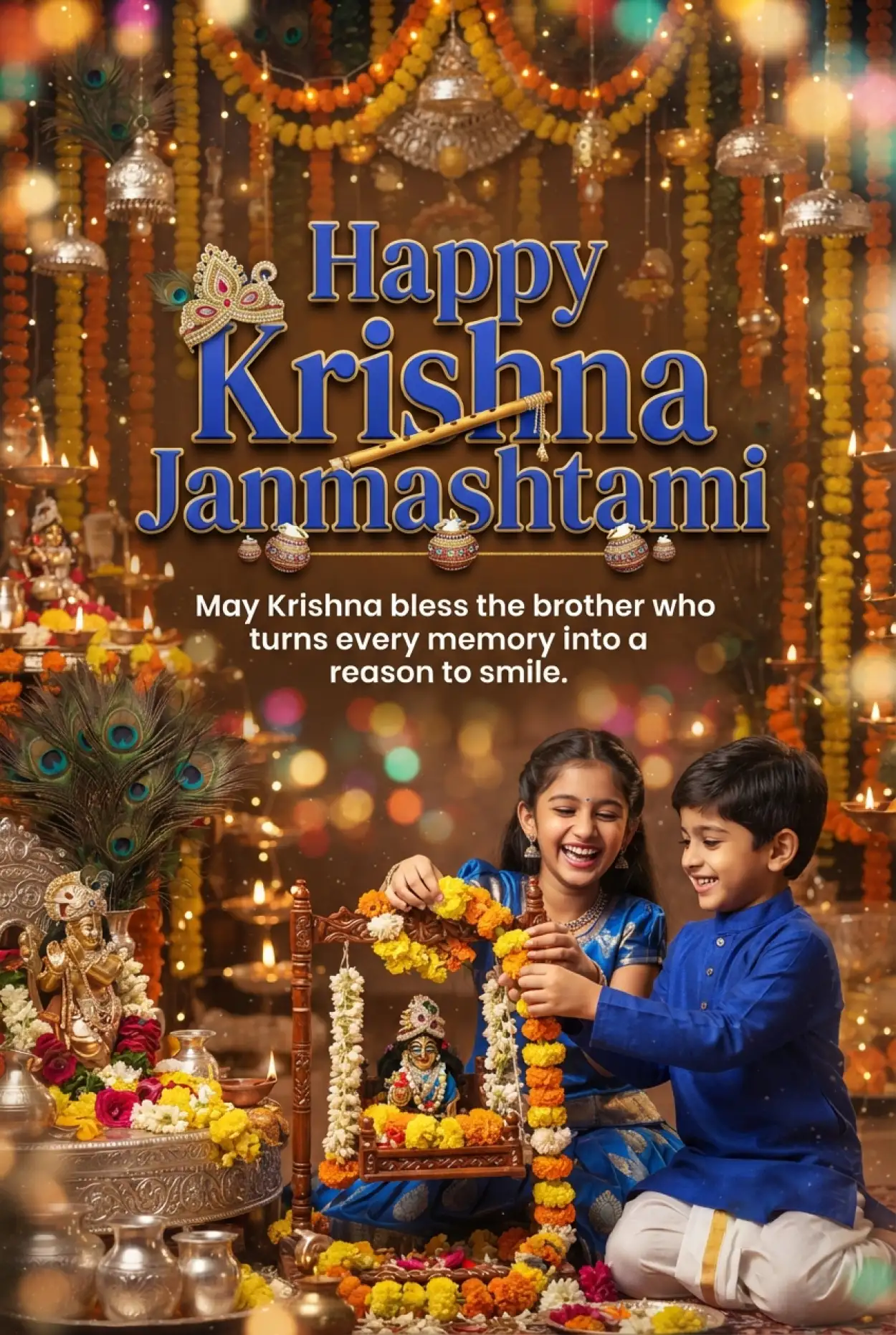 Free Download Happy Krishna Janmashtami 2026 Krishna And Radha Wishes - High Quality Happy Krishna Janmashtami 2026 Image