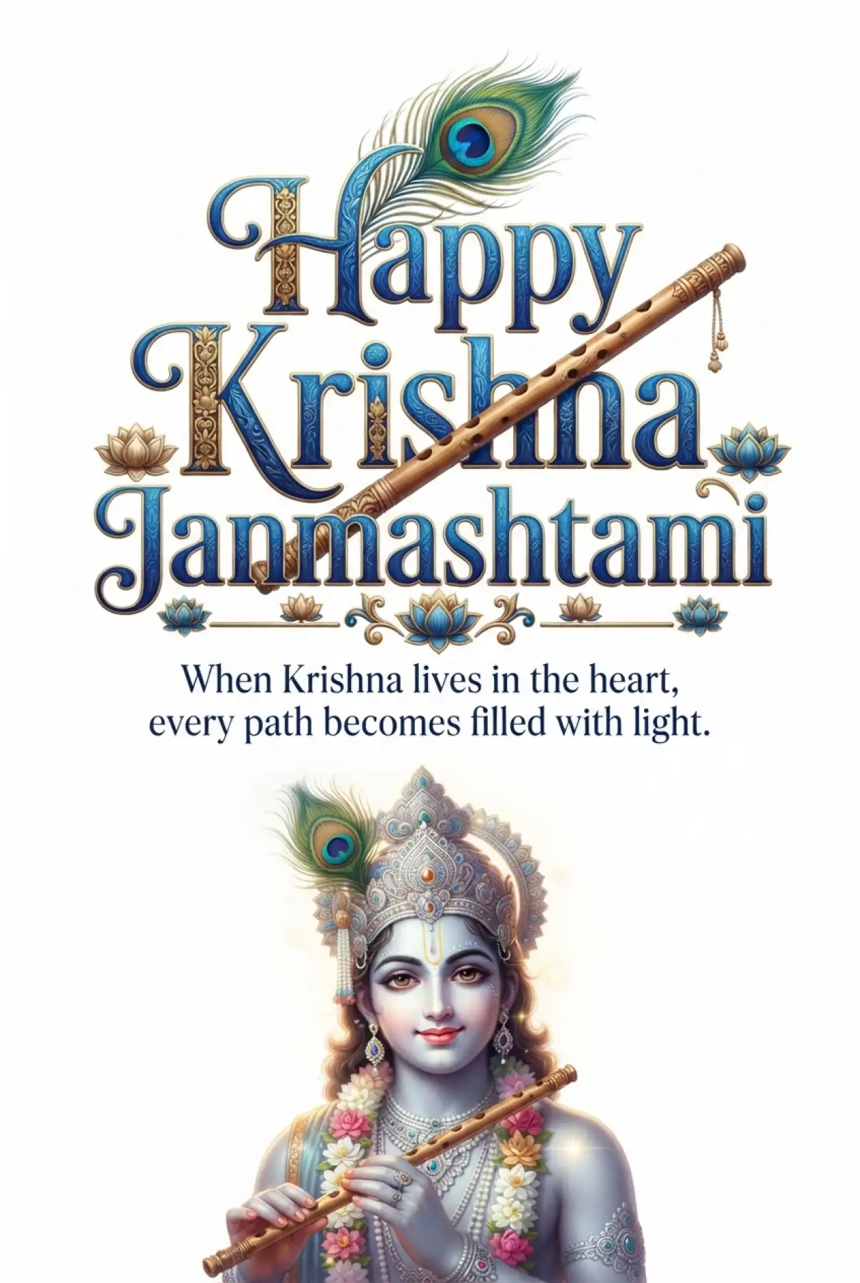Free Download Happy Krishna Janmashtami 2026 Krishna Quotes - High Quality Happy Krishna Janmashtami 2026 Image
