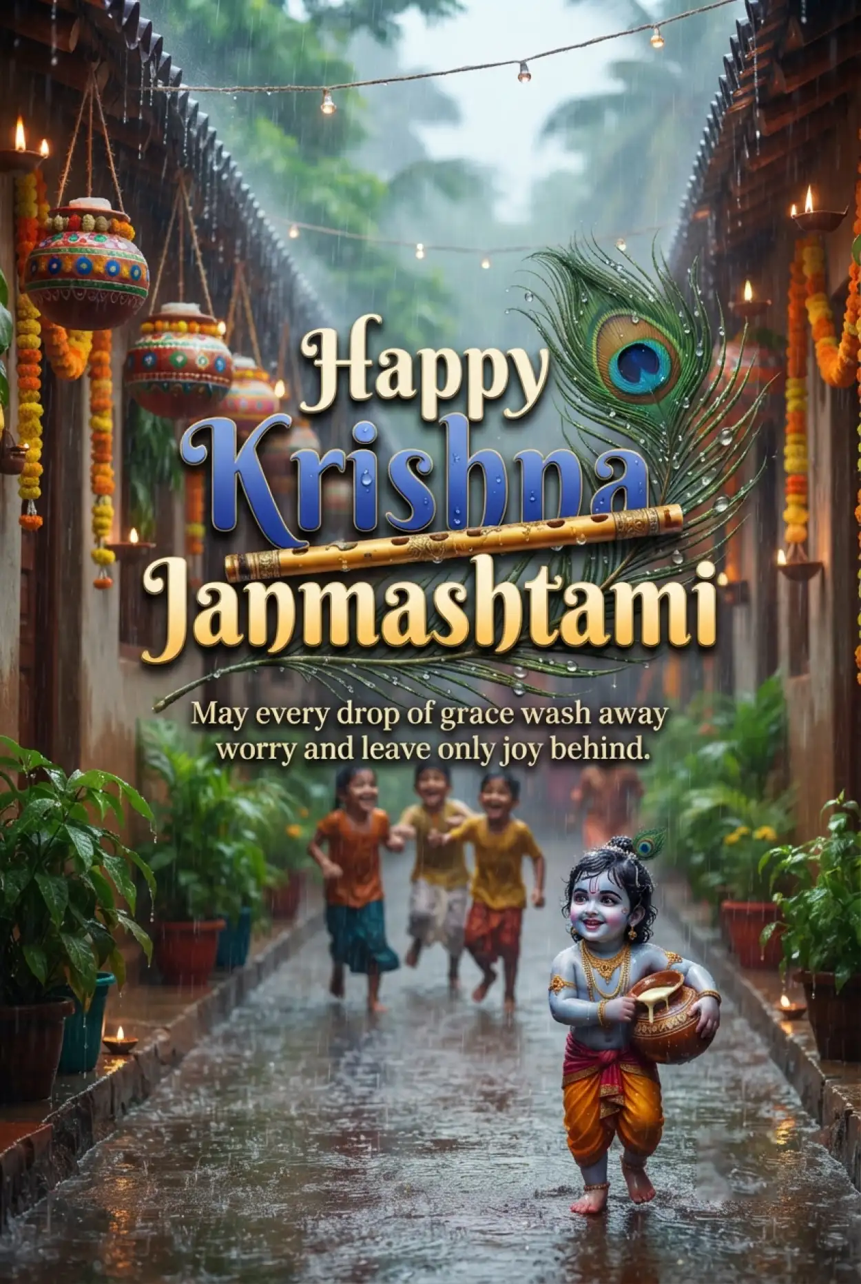 Free Download Happy Krishna Janmashtami 2026 Makhan Chor Instagram Images - High Quality Happy Krishna Janmashtami 2026 Image